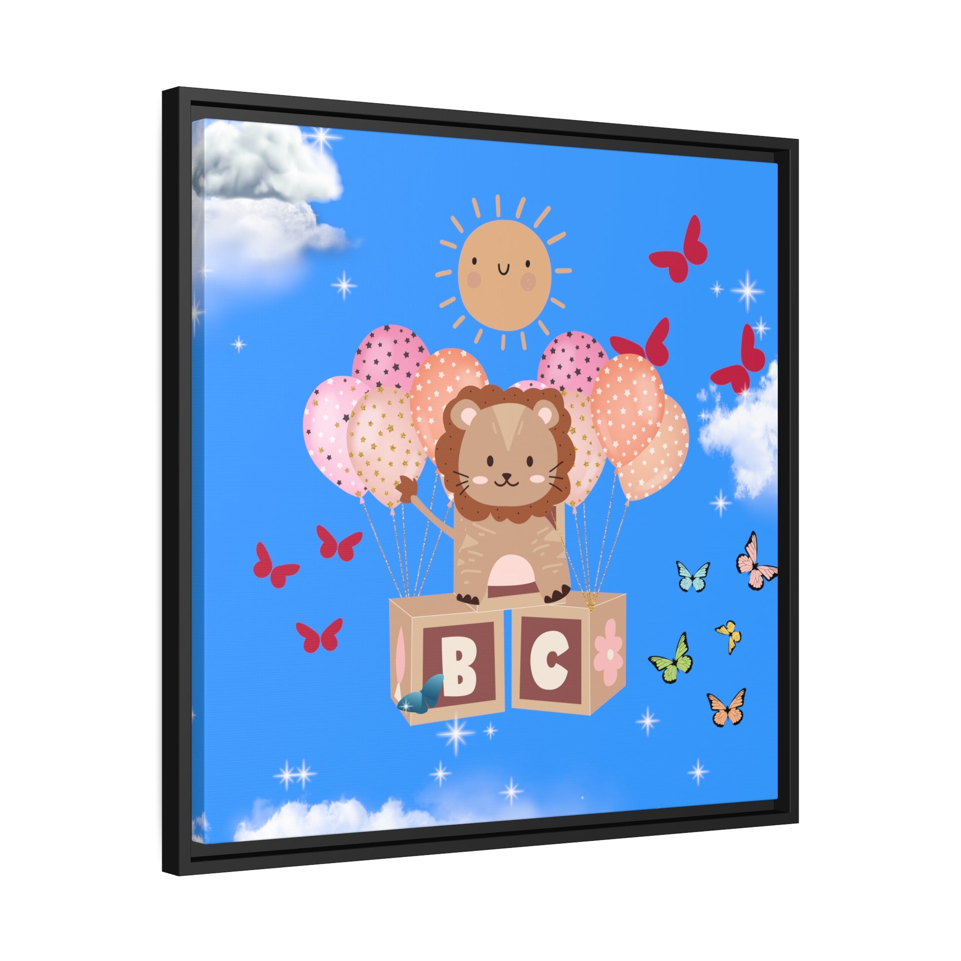 Lion Balloon Flight Matte Canvas - Misfit Marketing Designs