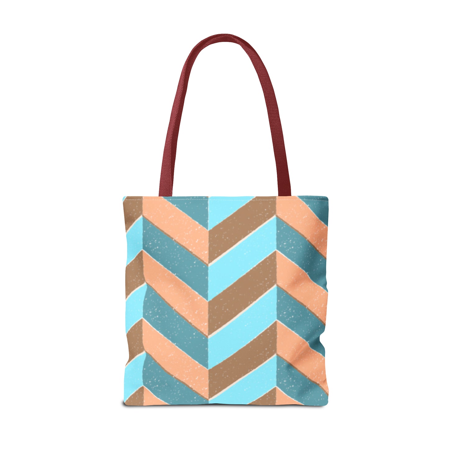 Misty Cyan Chevron Tote Bag - Fashionable and Functional - Misfit Marketing Design Studios