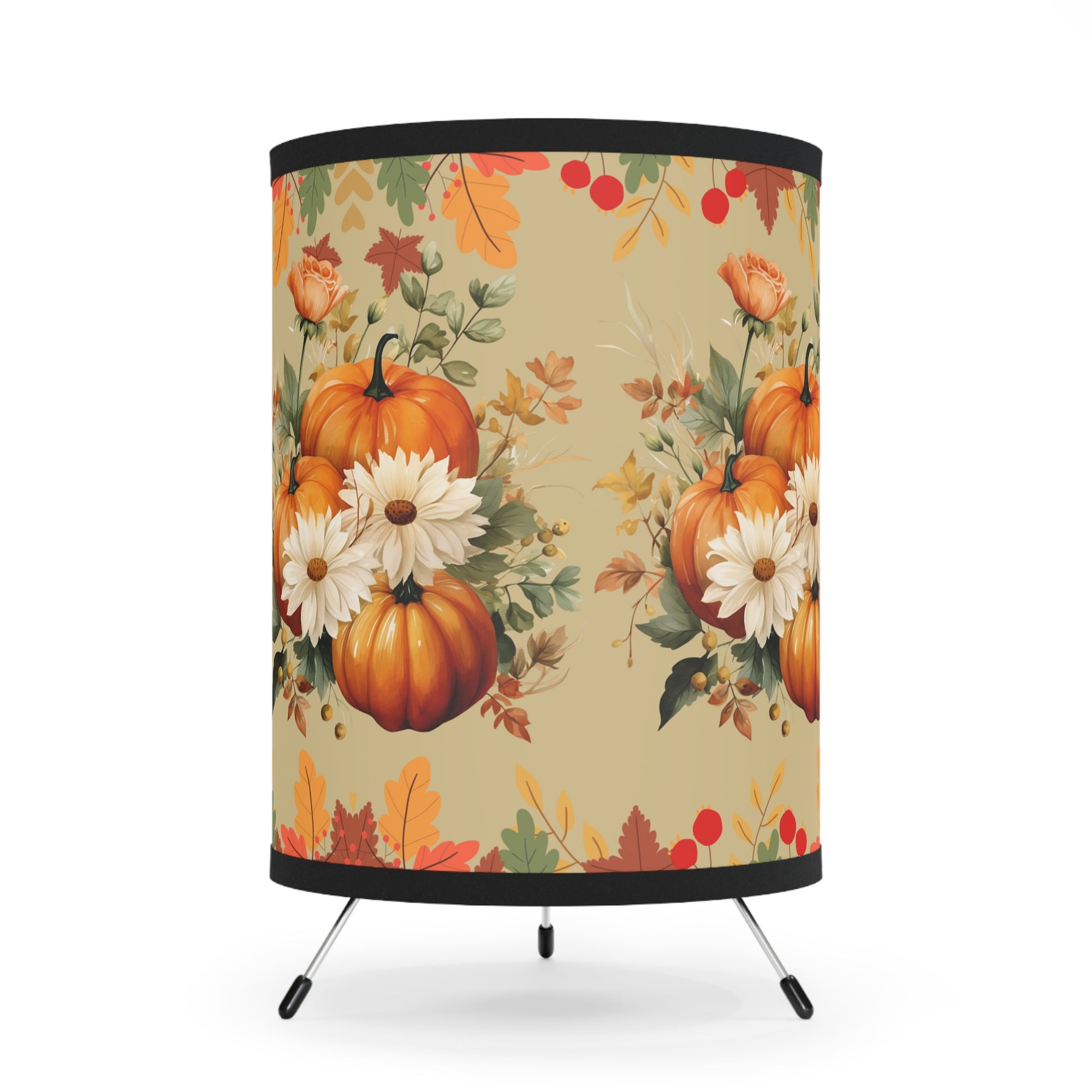 Autumn  Pumpkins Tripod Lamp - Misfit Marketing Design Studios