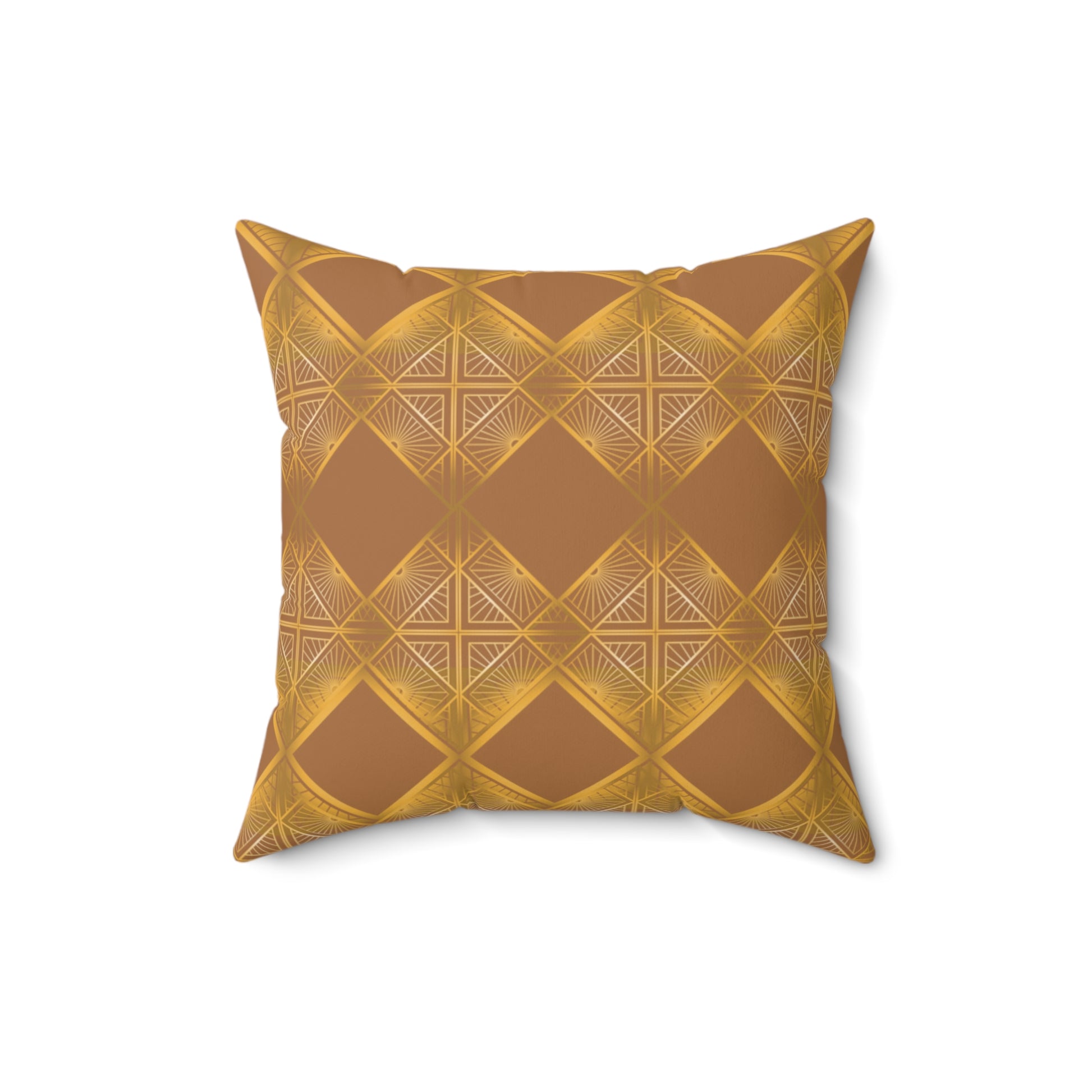 Bronze Faux Suede Square Pillow - Metallic Finish - Soft and Luxurious - Misfit Marketing Design Studios