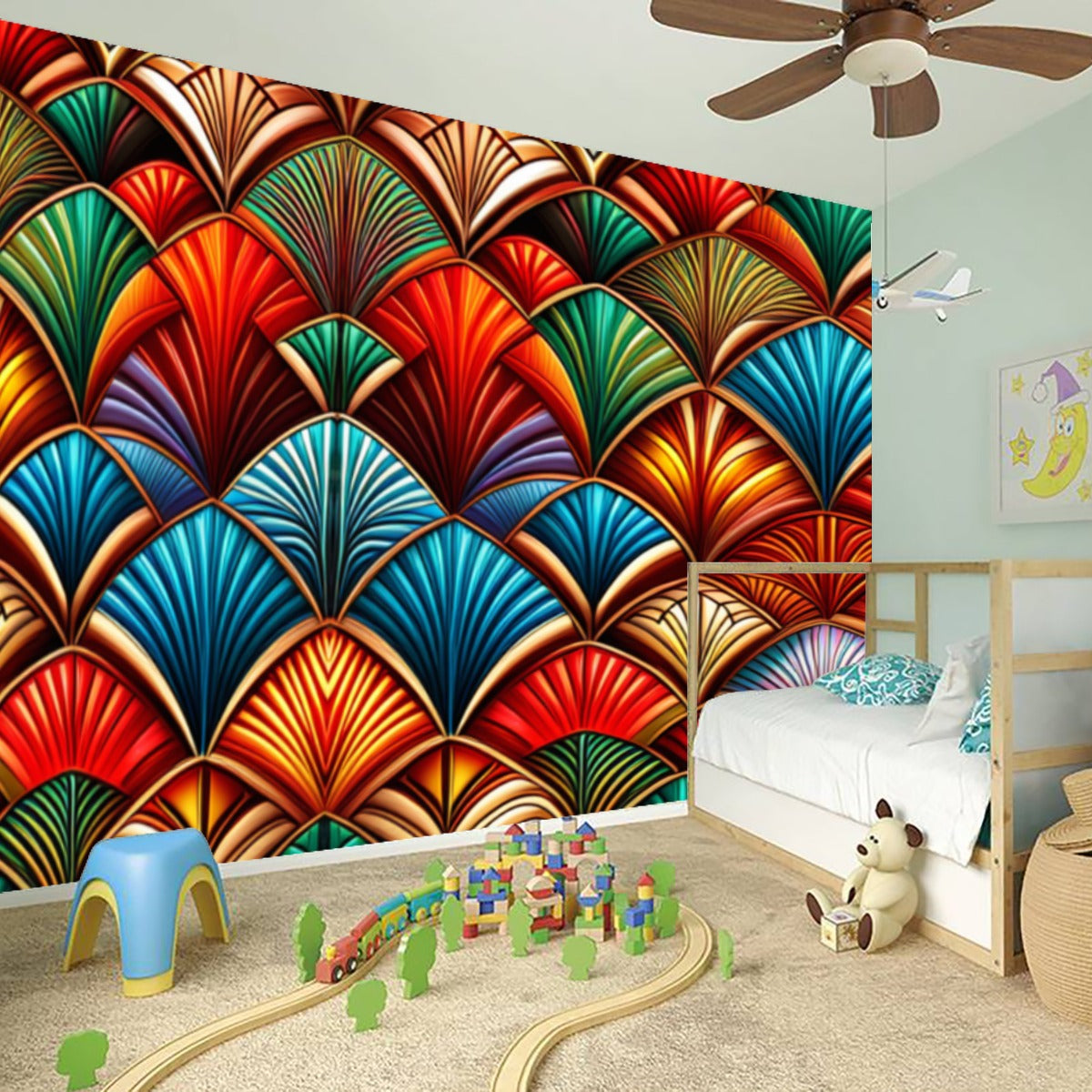 Vibrant Multicolored Art Deco Decorative Wall Decals