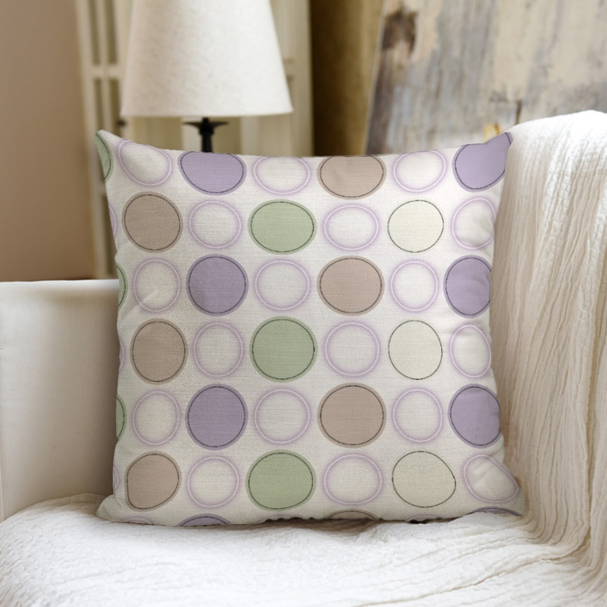 Pastel Dotted Accent Pillow - Soft Stylish Home Decor - Misfit Marketing Design Studios