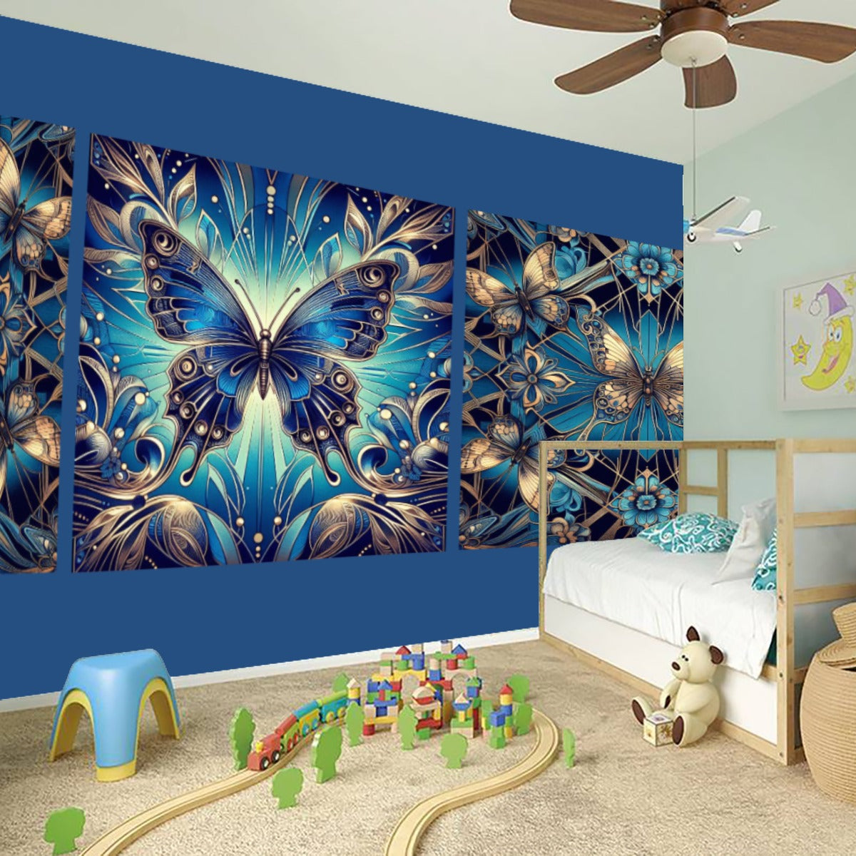 Blue Butterfly Azure Mural Decal