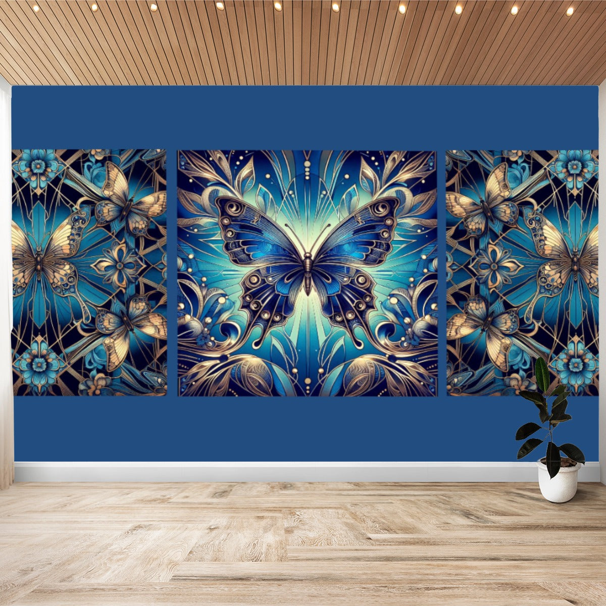 Blue Butterfly Azure Mural Decal