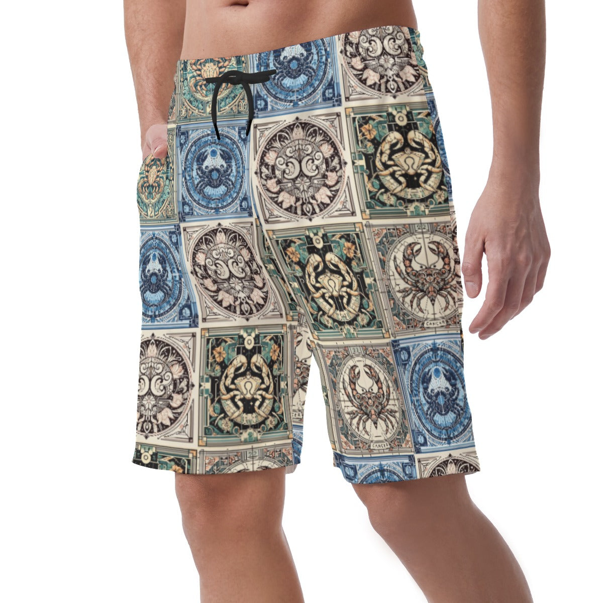 Men's Casual Zodiac Fashion Shorts- Cancer