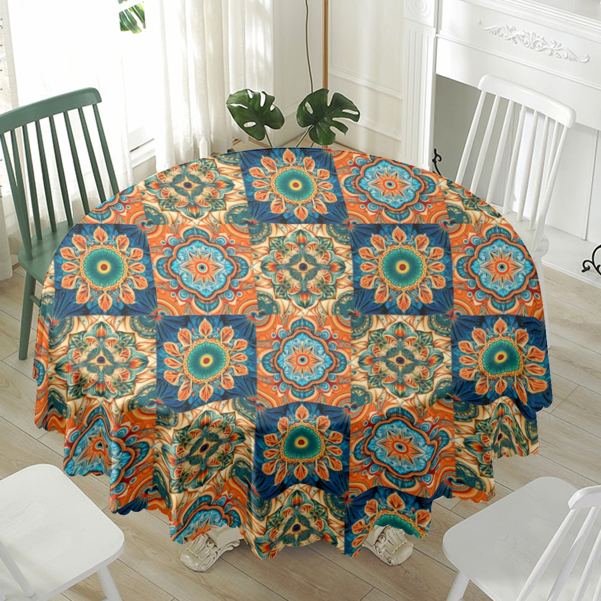 Round BoHo Waterproof Tablecloth