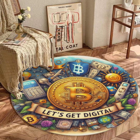 Let's Get Digital Bitcoin Foldable Round Mat