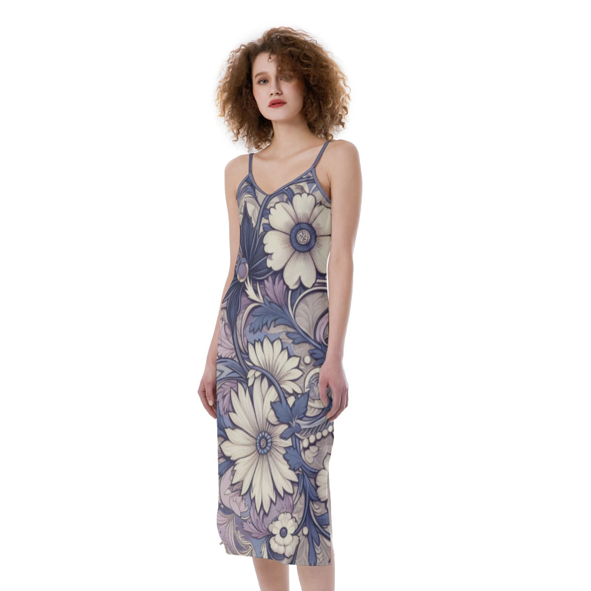 Women's Lavender Floral Cami Dress