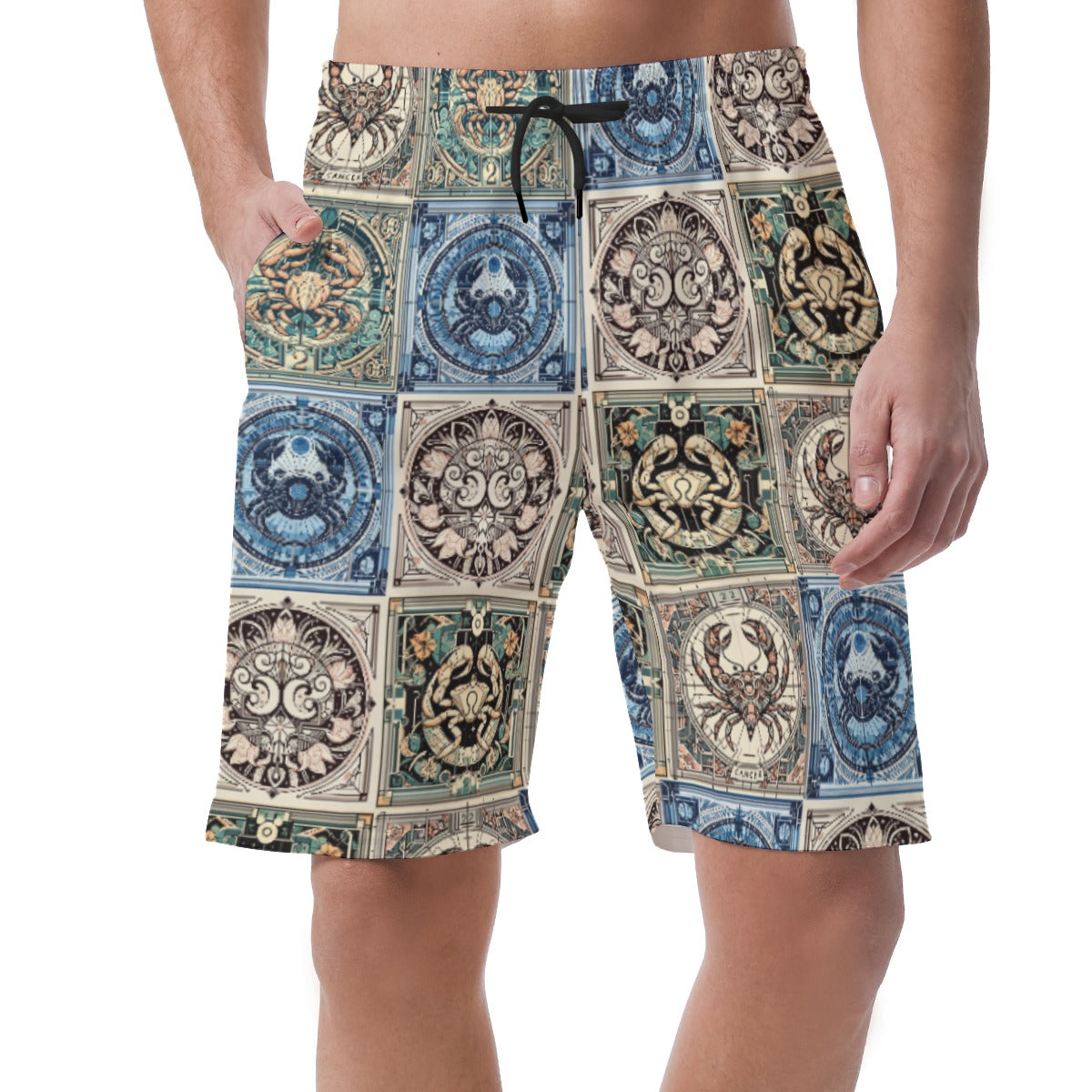 Men's Casual Zodiac Fashion Shorts- Cancer