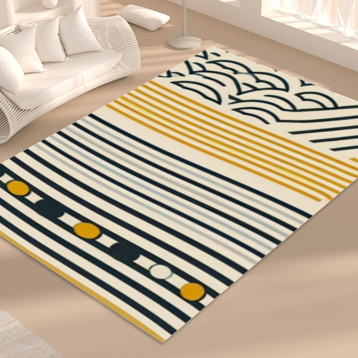 Modern Abstract Foldable Rectangular Floor Mat