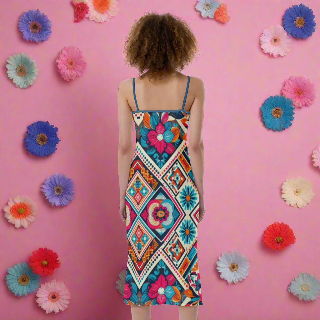 Vibrant Floral Cami Dress - Colorful Summer Dress