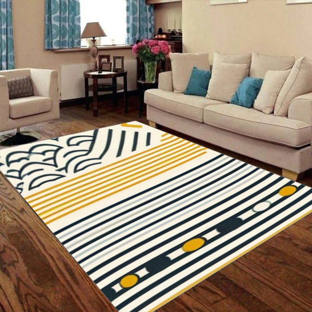 Modern Abstract Foldable Rectangular Floor Mat