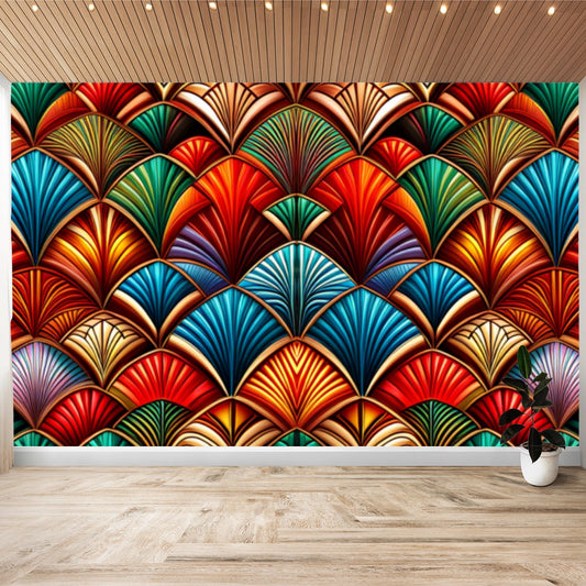 Vibrant Multicolored Art Deco Decorative Wall Decals