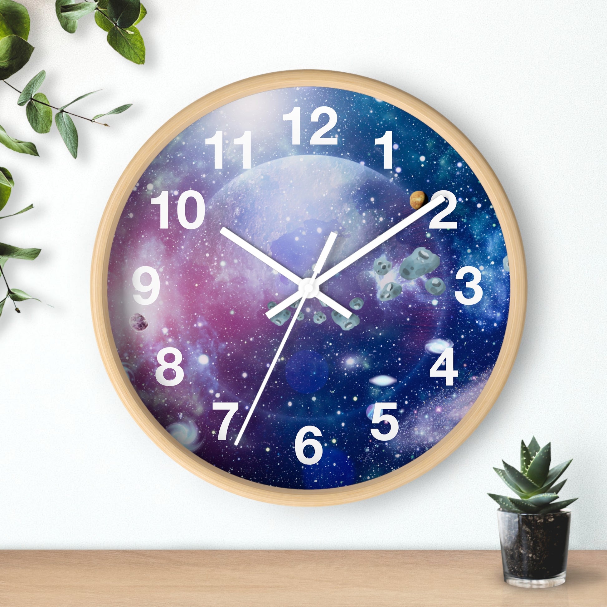 Space and Time Wall Clock - Modern Home Decor Accessory - Misfit Marketing Design Studios