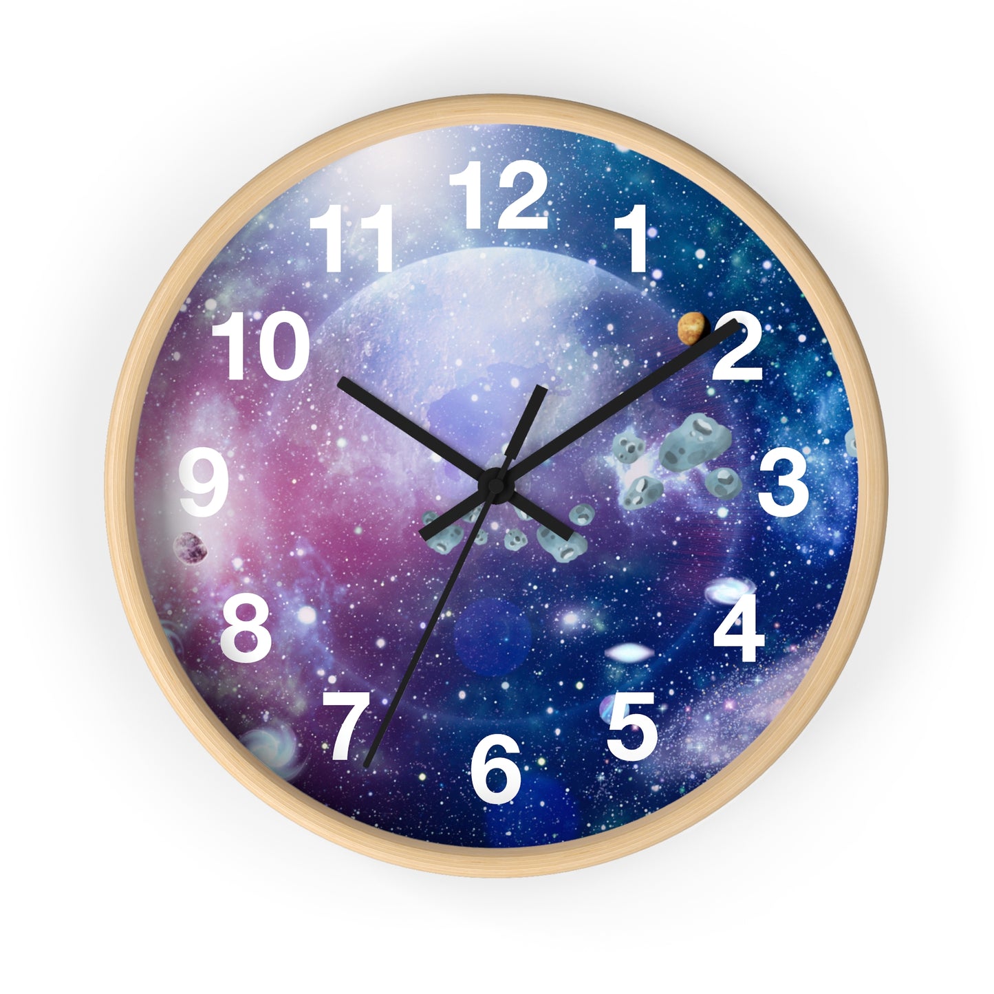 Space and Time Wall Clock - Modern Home Decor Accessory - Misfit Marketing Design Studios