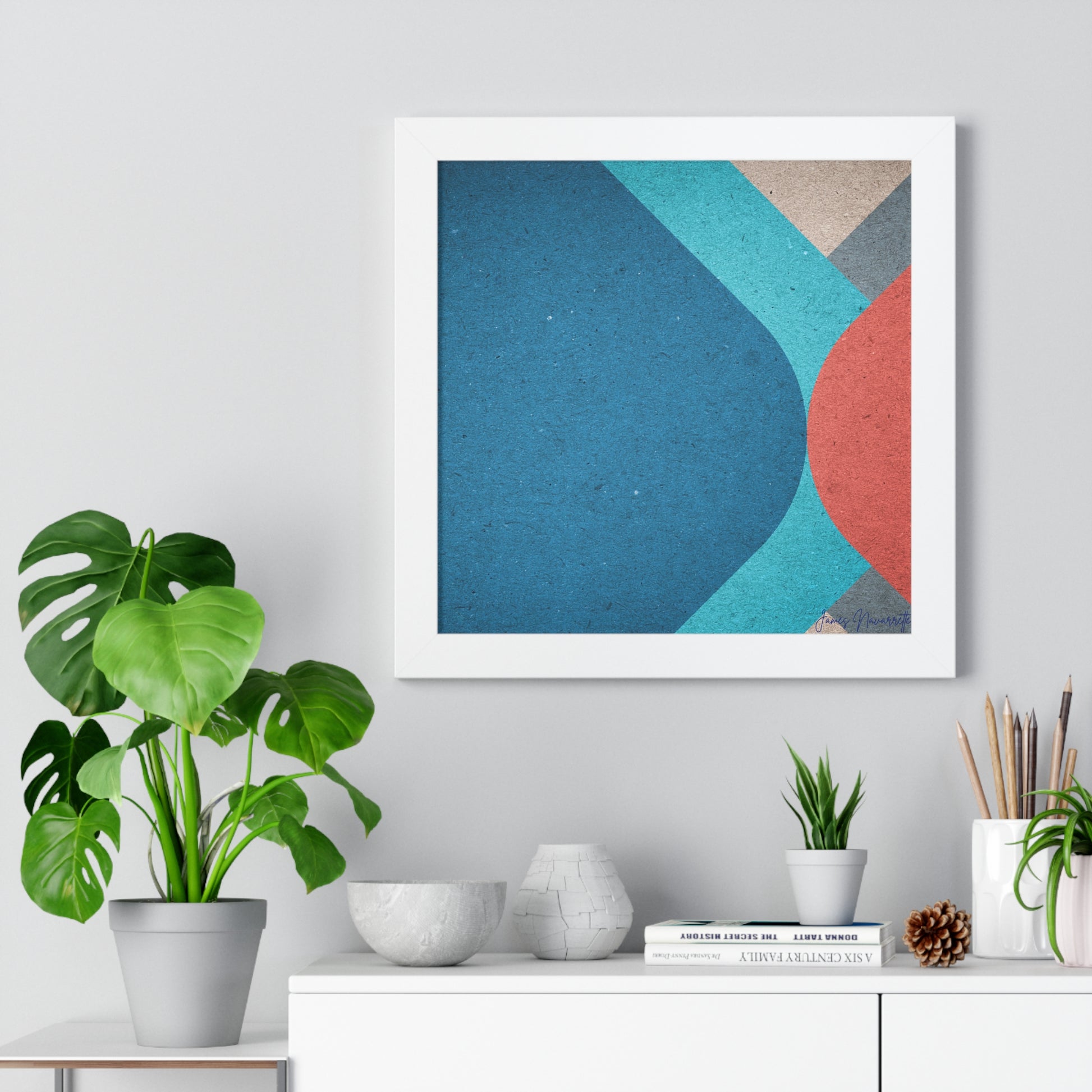 Abstract Retro Framed Art