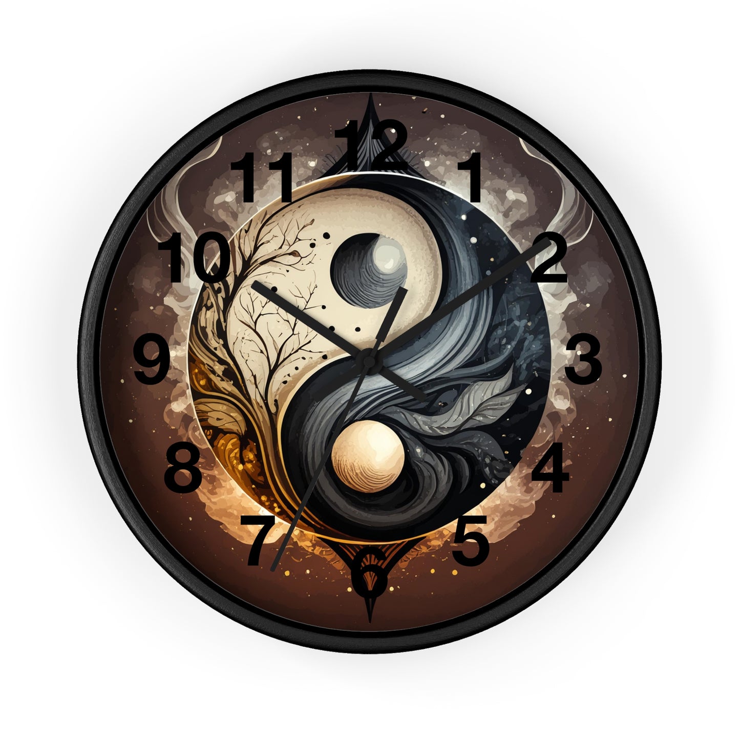 Yin and yang Wall Clock - Misfit Marketing Design Studios