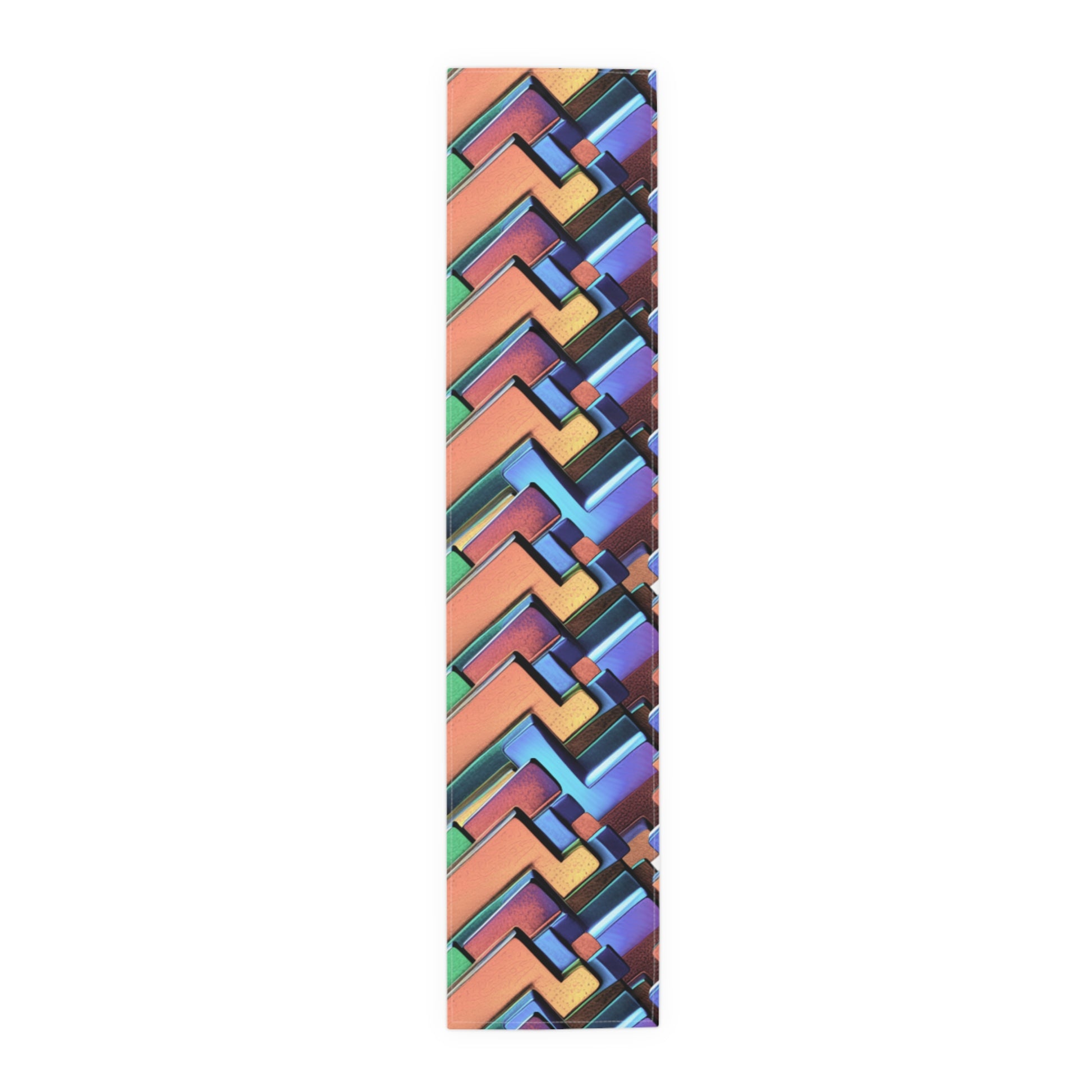 Vibrant and Colorful Abstract Decorative Table Runner - Misfit Marketing Design Studios