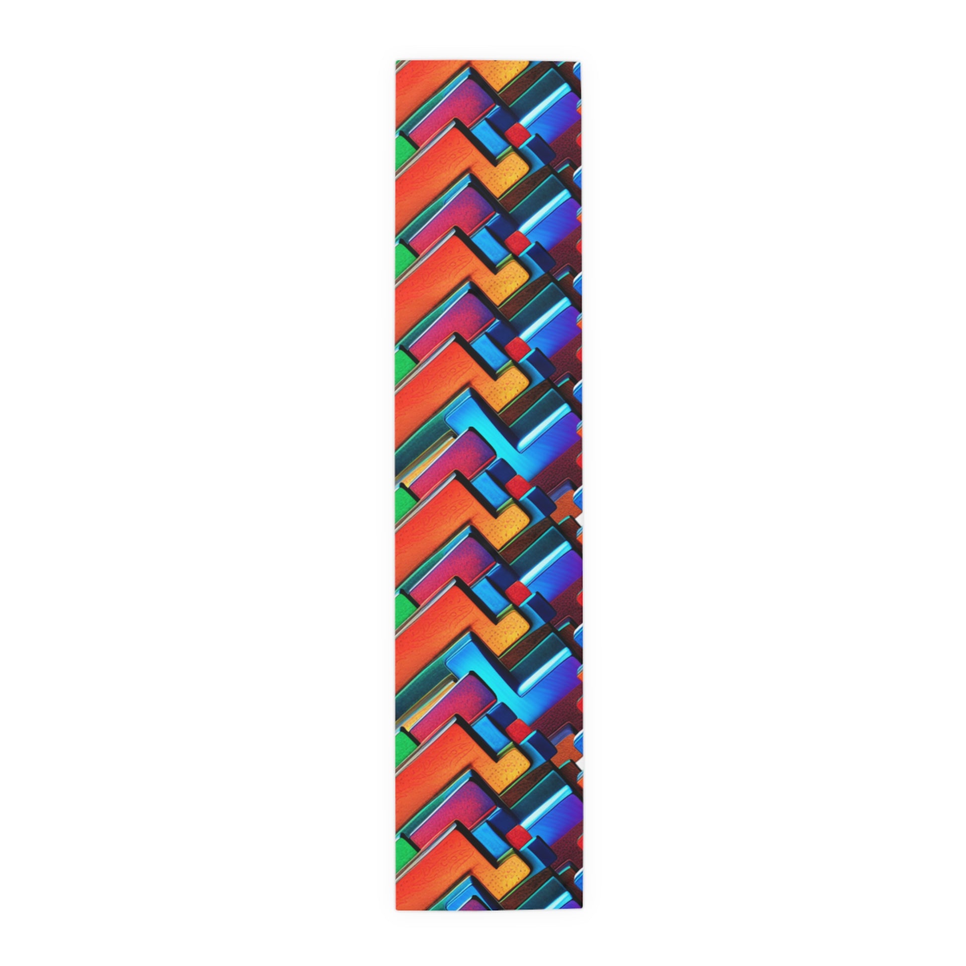 Vibrant and Colorful Abstract Decorative Table Runner - Misfit Marketing Design Studios