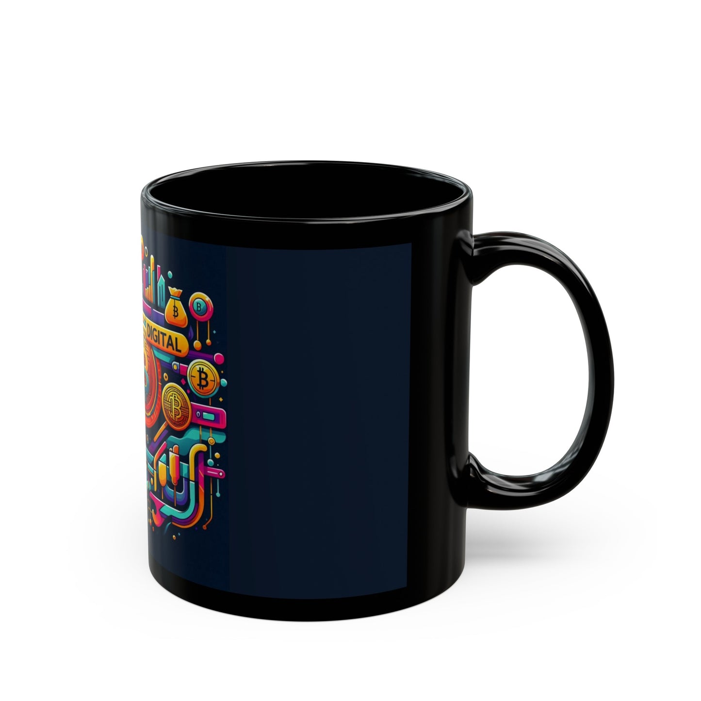 Bitcoin "Let's Get Digital" Black Mug