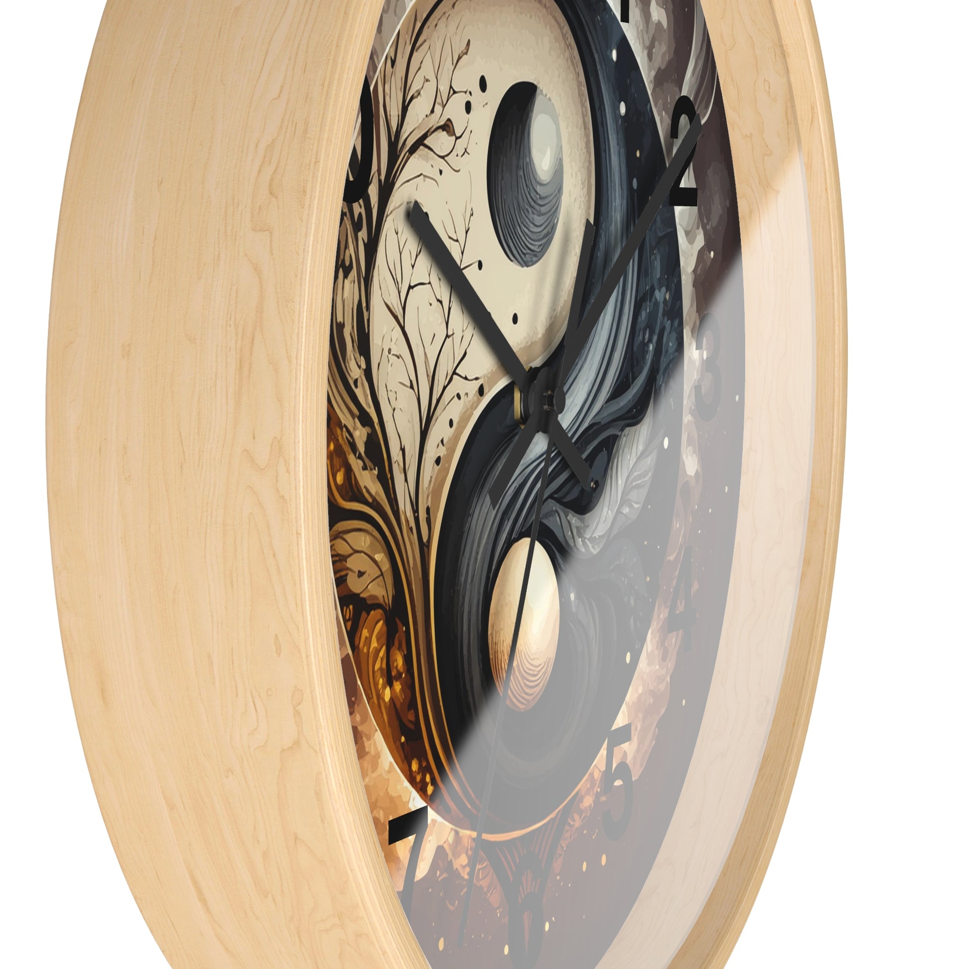 Yin and yang Wall Clock - Misfit Marketing Design Studios