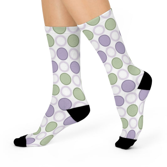 Easter Pastel Cushioned Crew Socks - Fashionable and Comfortable Addition to Your Wardrobe - Misfit Marketing Design Studios