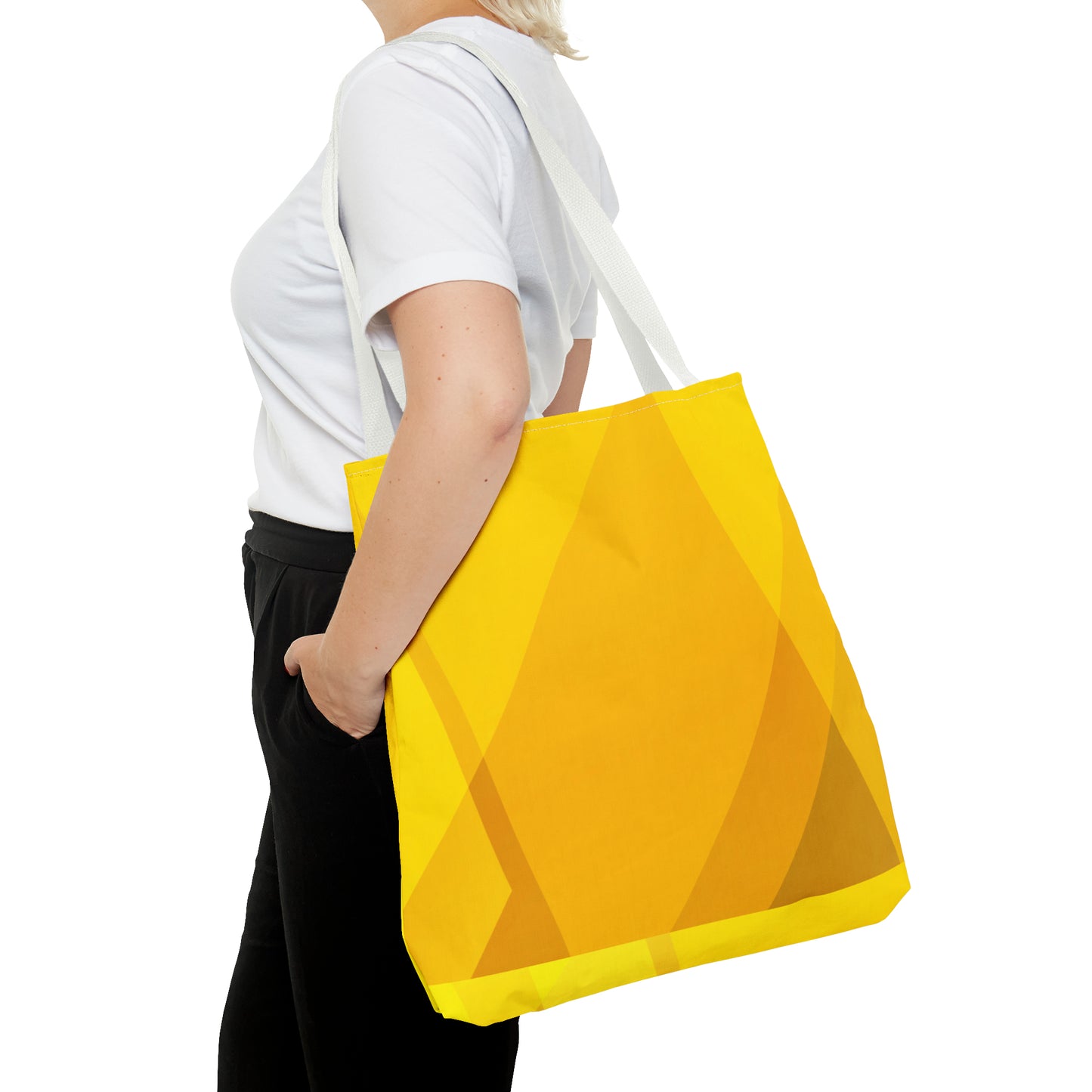 Golden Yellow Abstract Spring Tote - Vibrant Stylish and Perfect for the Season - Misfit Marketing Design Studios