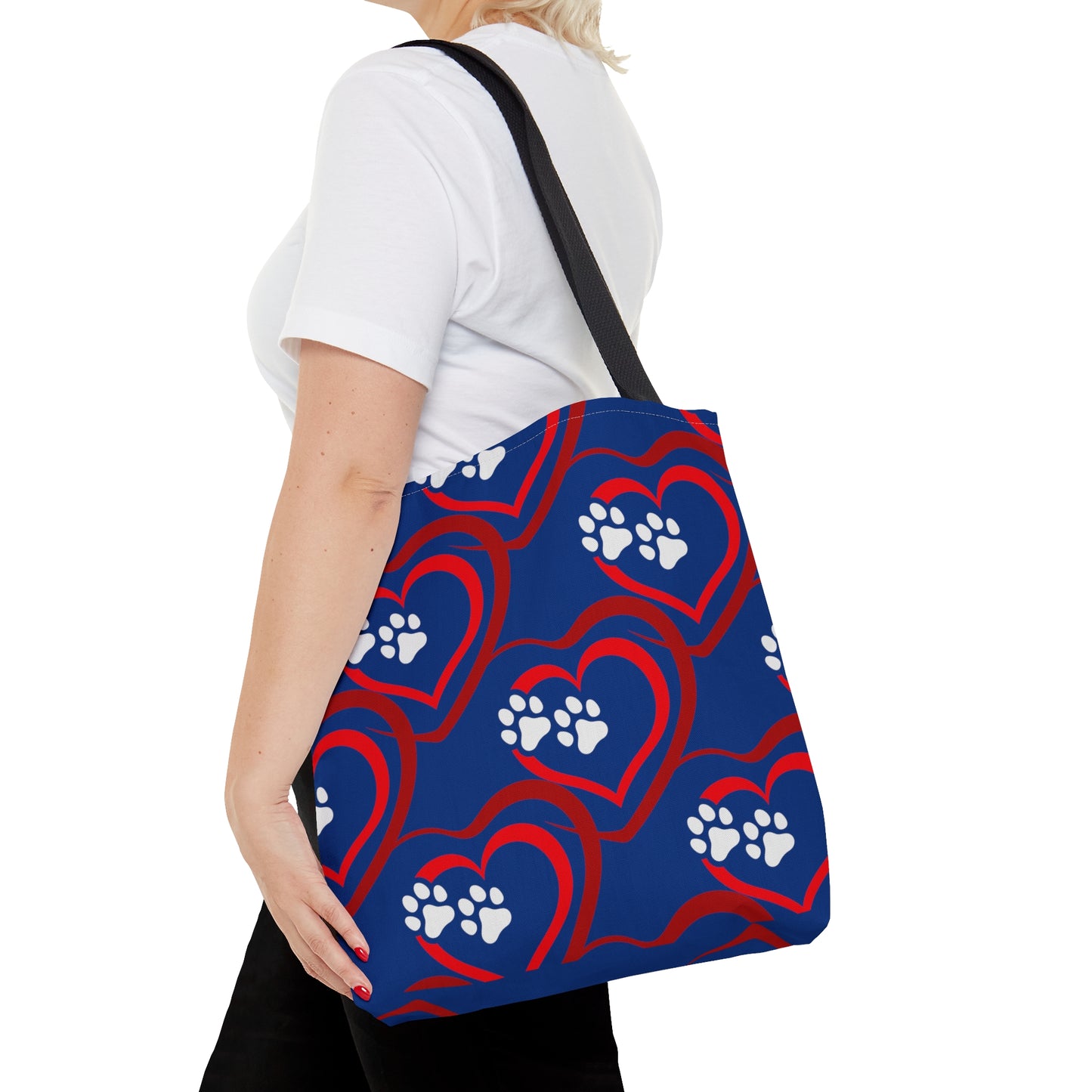 Paw Prints on My Heart Tote Bag - Misfit Marketing Design Studios