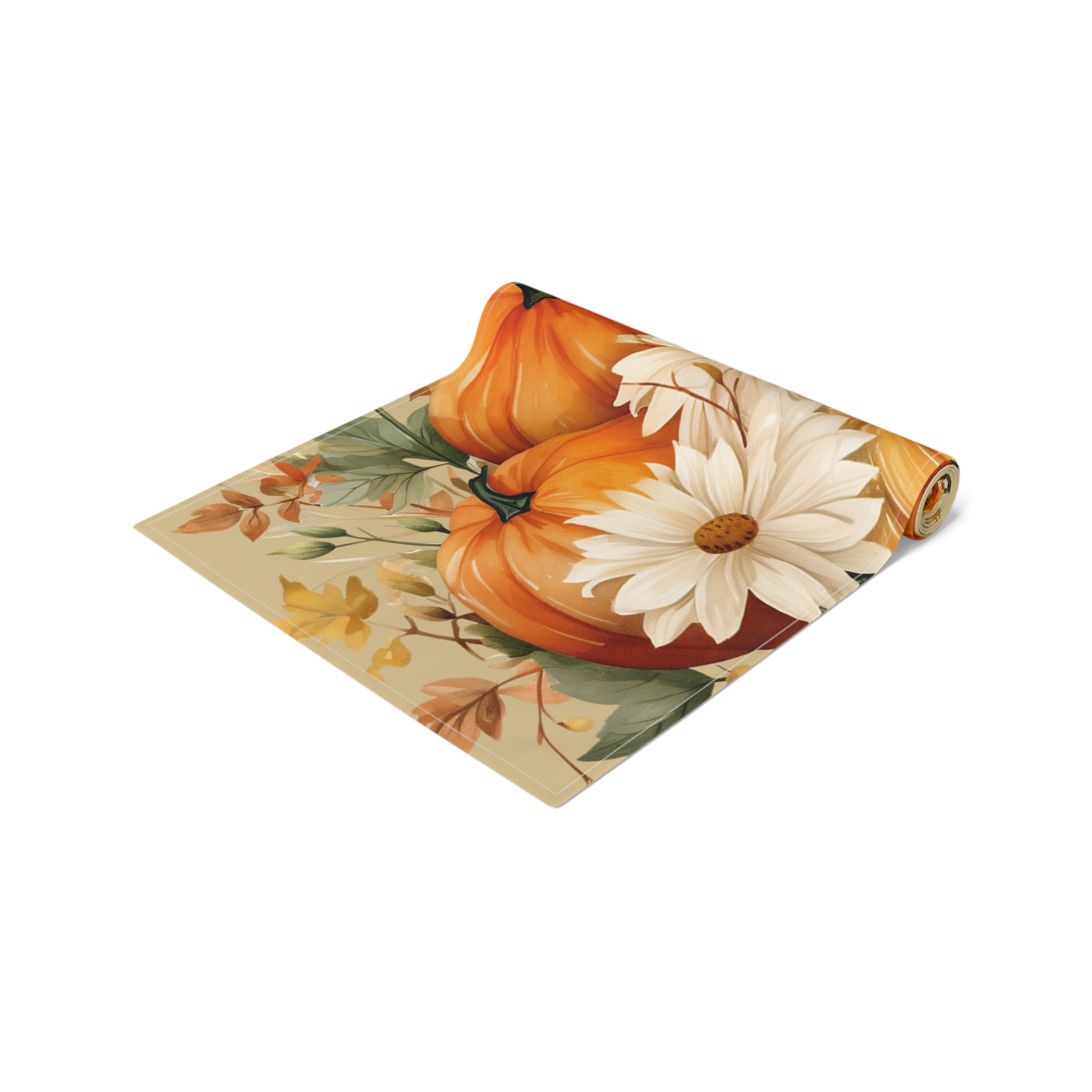 Thanksgiving Table Runner with Pumpkins - Misfit Marketing Design Studios