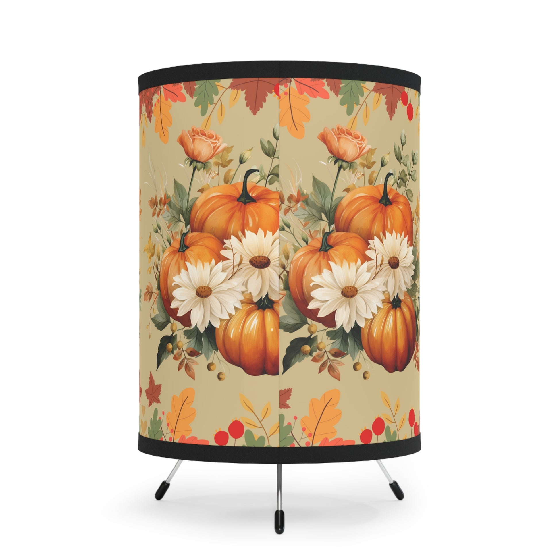 Autumn  Pumpkins Tripod Lamp - Misfit Marketing Design Studios