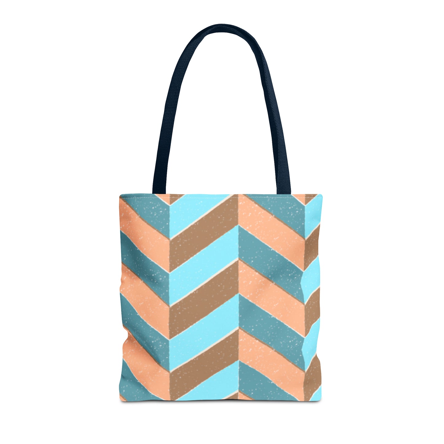 Misty Cyan Chevron Tote Bag - Fashionable and Functional - Misfit Marketing Design Studios