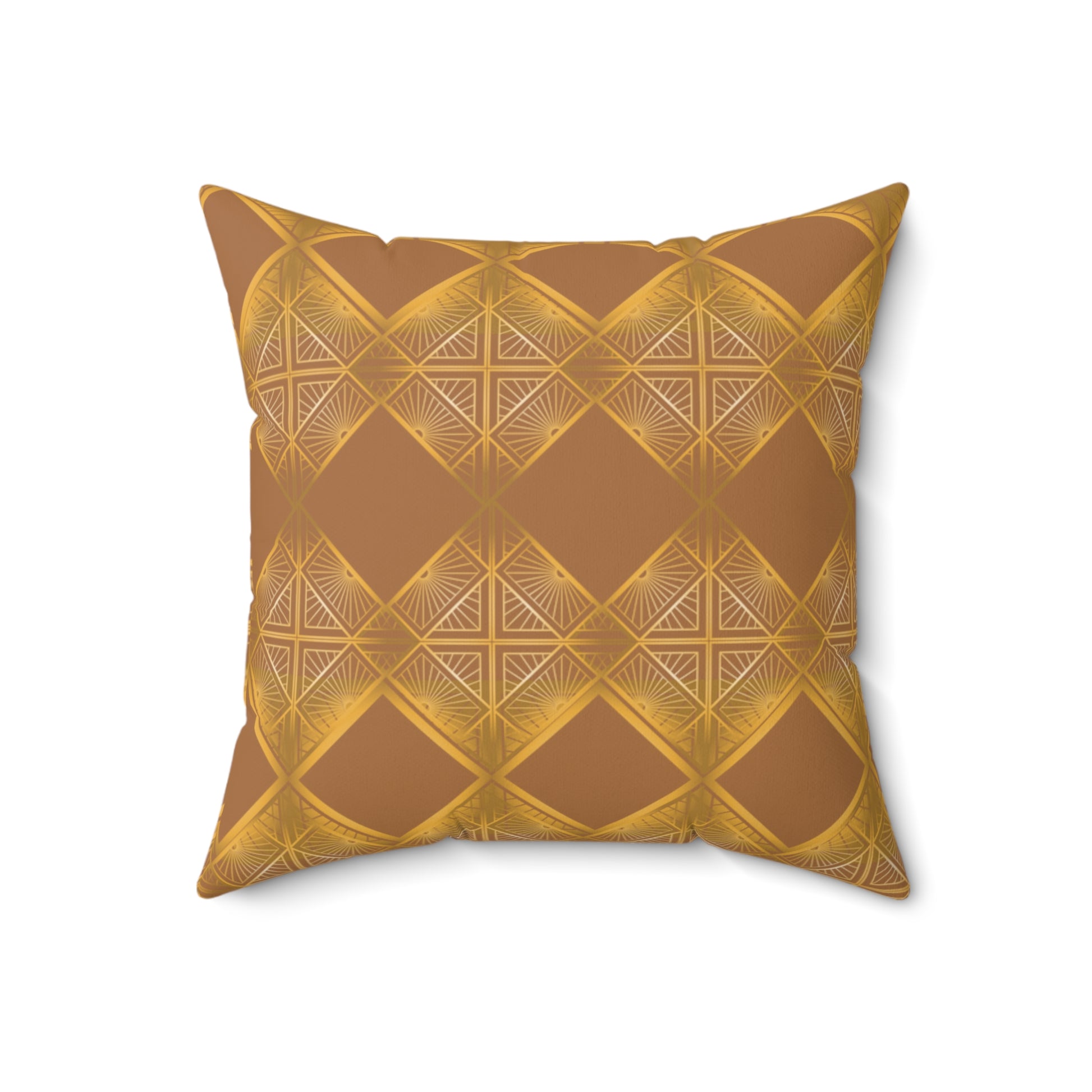 Bronze Faux Suede Square Pillow - Metallic Finish - Soft and Luxurious - Misfit Marketing Design Studios