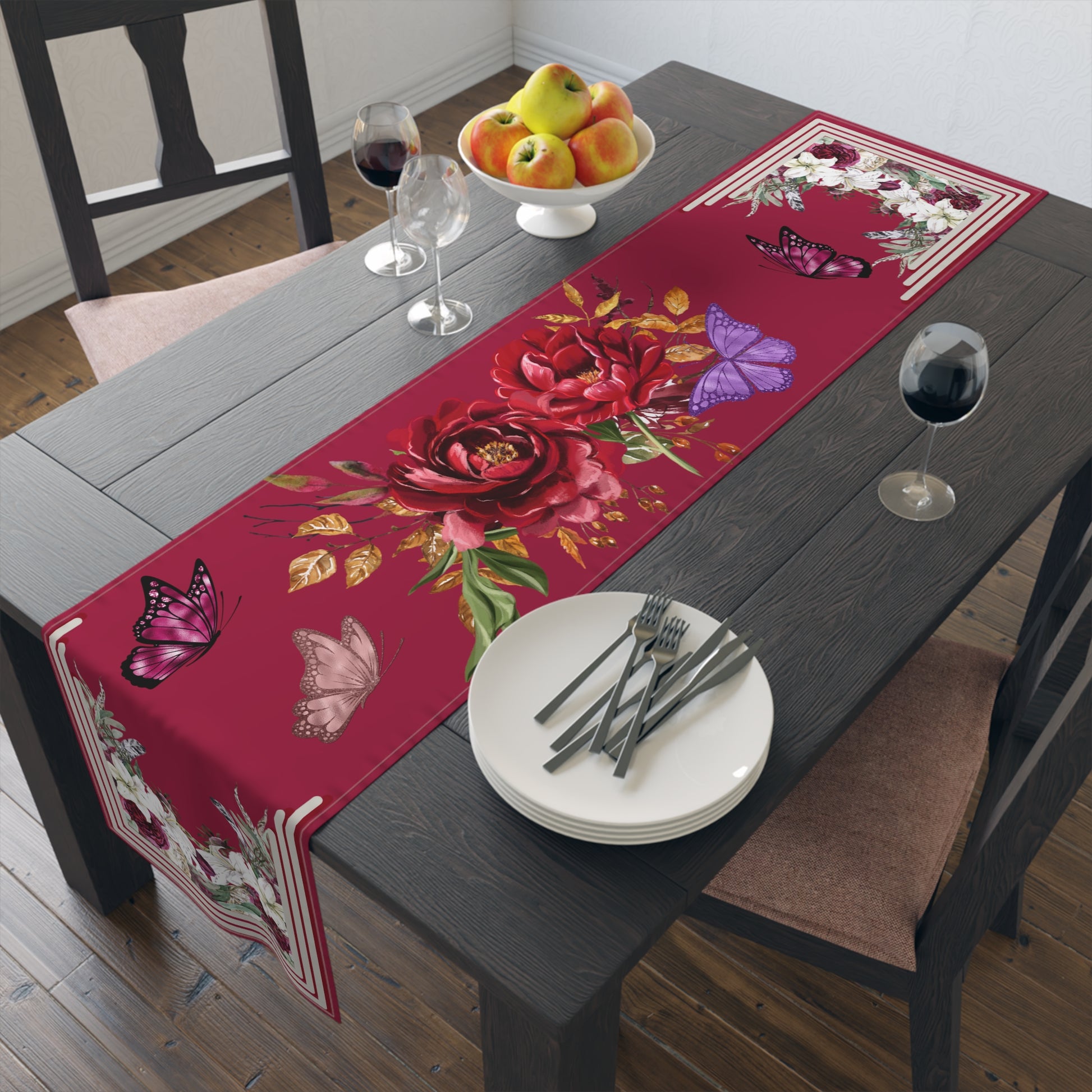 Beautiful Berry Bouquet Table Runner - Perfect for Any Occasion - Misfit Marketing Design Studios