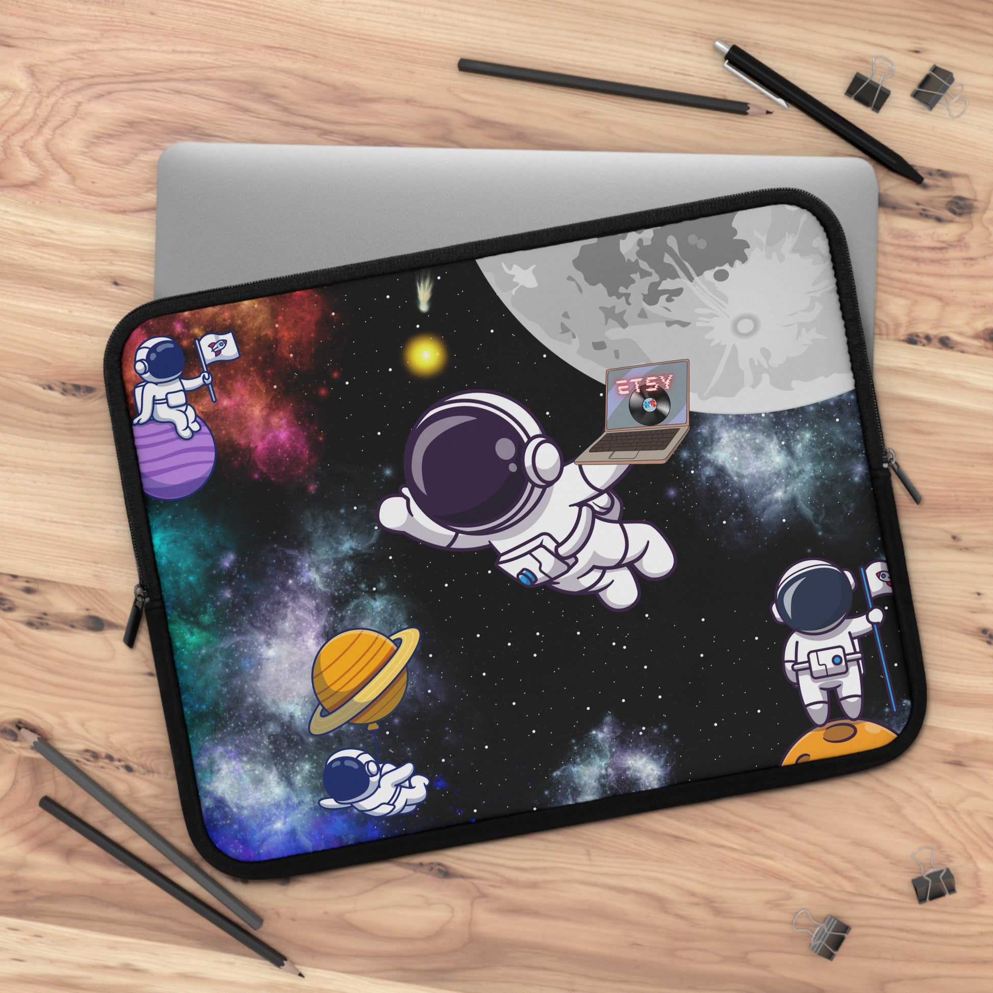 Junior Astronauts Laptop Sleeve - Misfit Marketing Designs