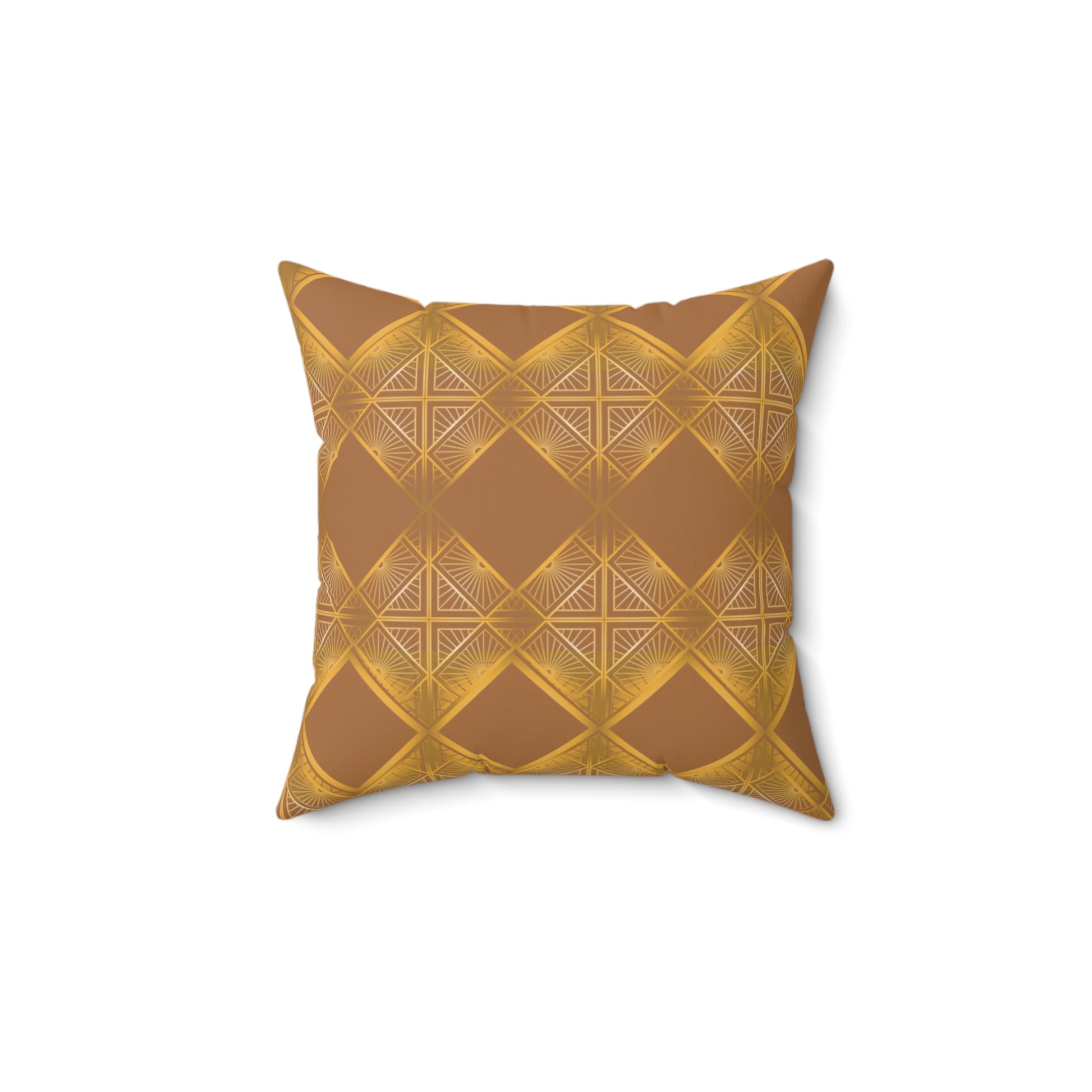 Bronze Faux Suede Square Pillow - Metallic Finish - Soft and Luxurious - Misfit Marketing Design Studios