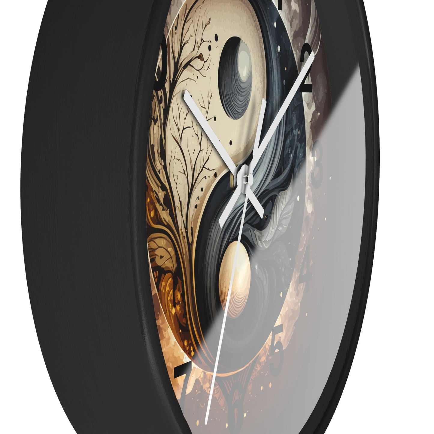 Yin and yang Wall Clock - Misfit Marketing Design Studios