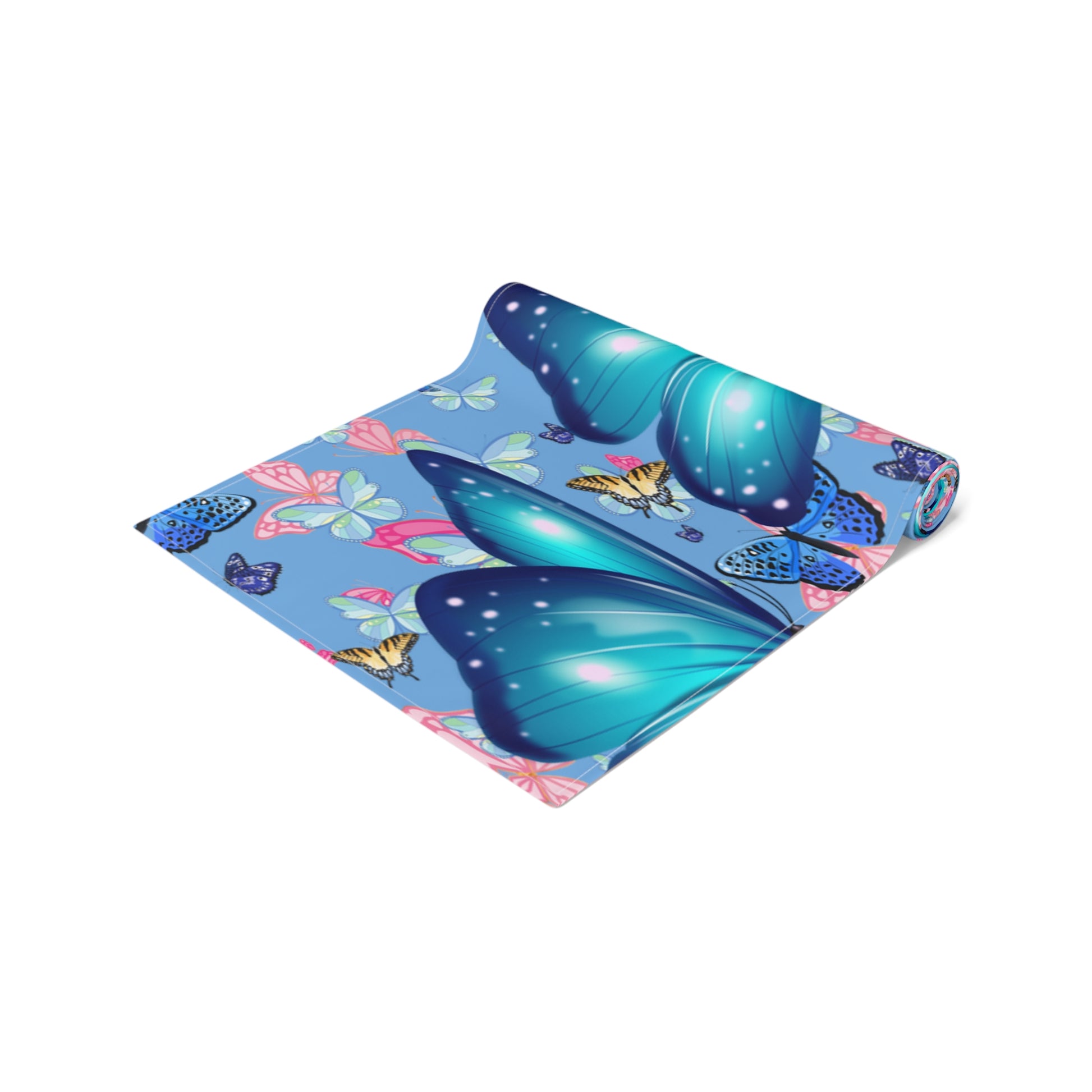 Blue Butterfly Medley Table Runner - Elegant Home Decor for Any Occasion - Misfit Marketing Design Studios