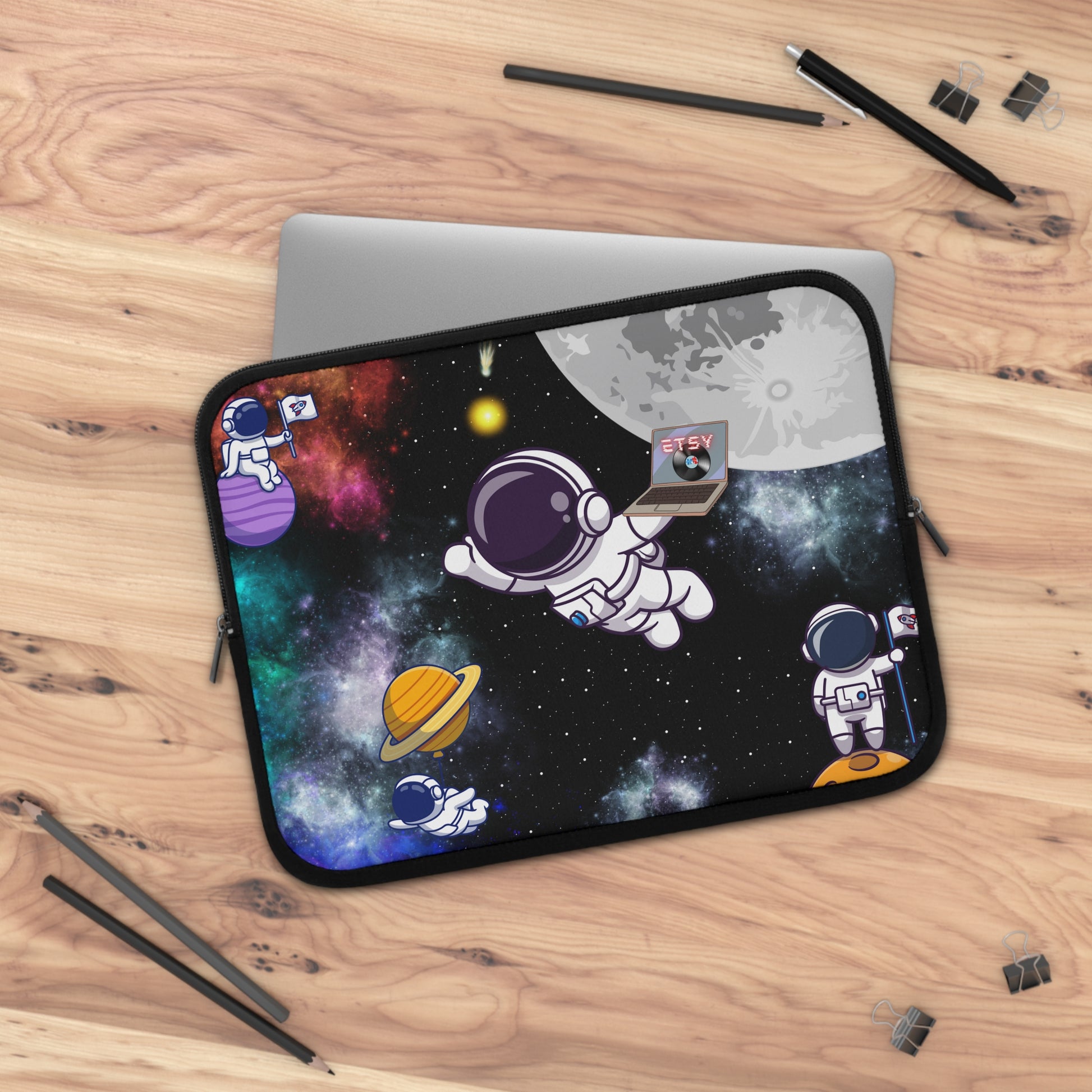 Junior Astronauts Laptop Sleeve - Misfit Marketing Designs