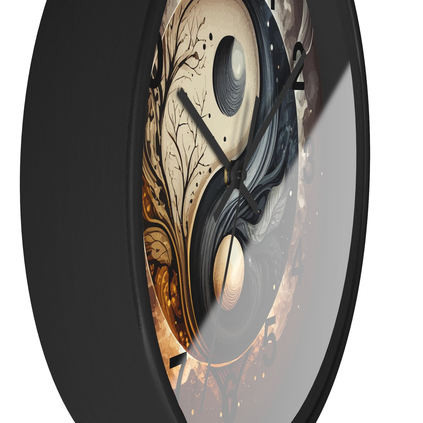 Yin and yang Wall Clock - Misfit Marketing Design Studios