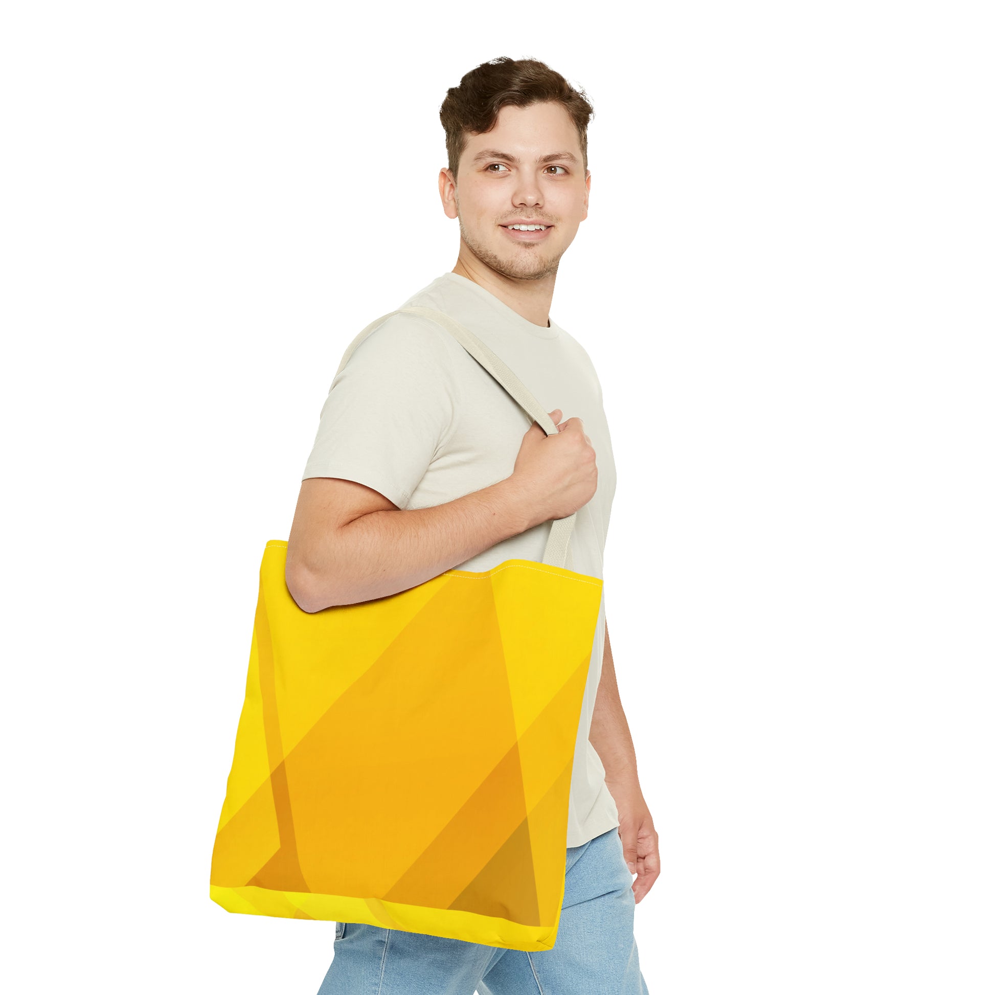 Golden Yellow Abstract Spring Tote - Vibrant Stylish and Perfect for the Season - Misfit Marketing Design Studios