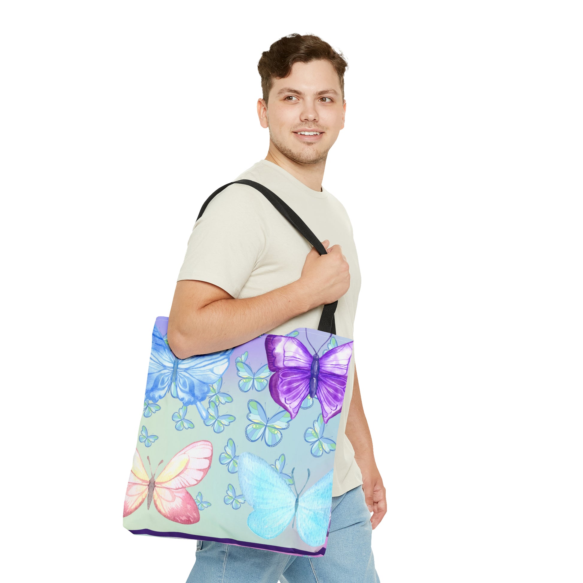 Pastel Butterfly Tote Bag - Soft and Stylish for Every Occasion - Misfit Marketing Design Studios