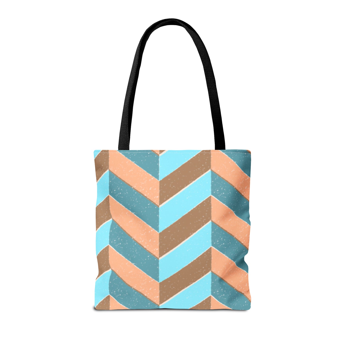 Misty Cyan Chevron Tote Bag - Fashionable and Functional - Misfit Marketing Design Studios