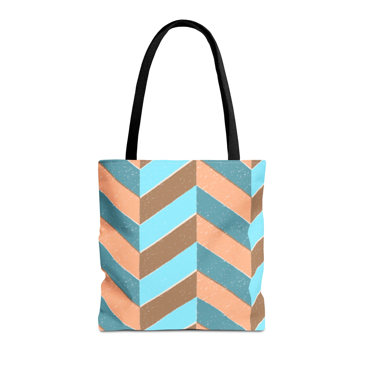 Misty Cyan Chevron Tote Bag - Fashionable and Functional - Misfit Marketing Design Studios