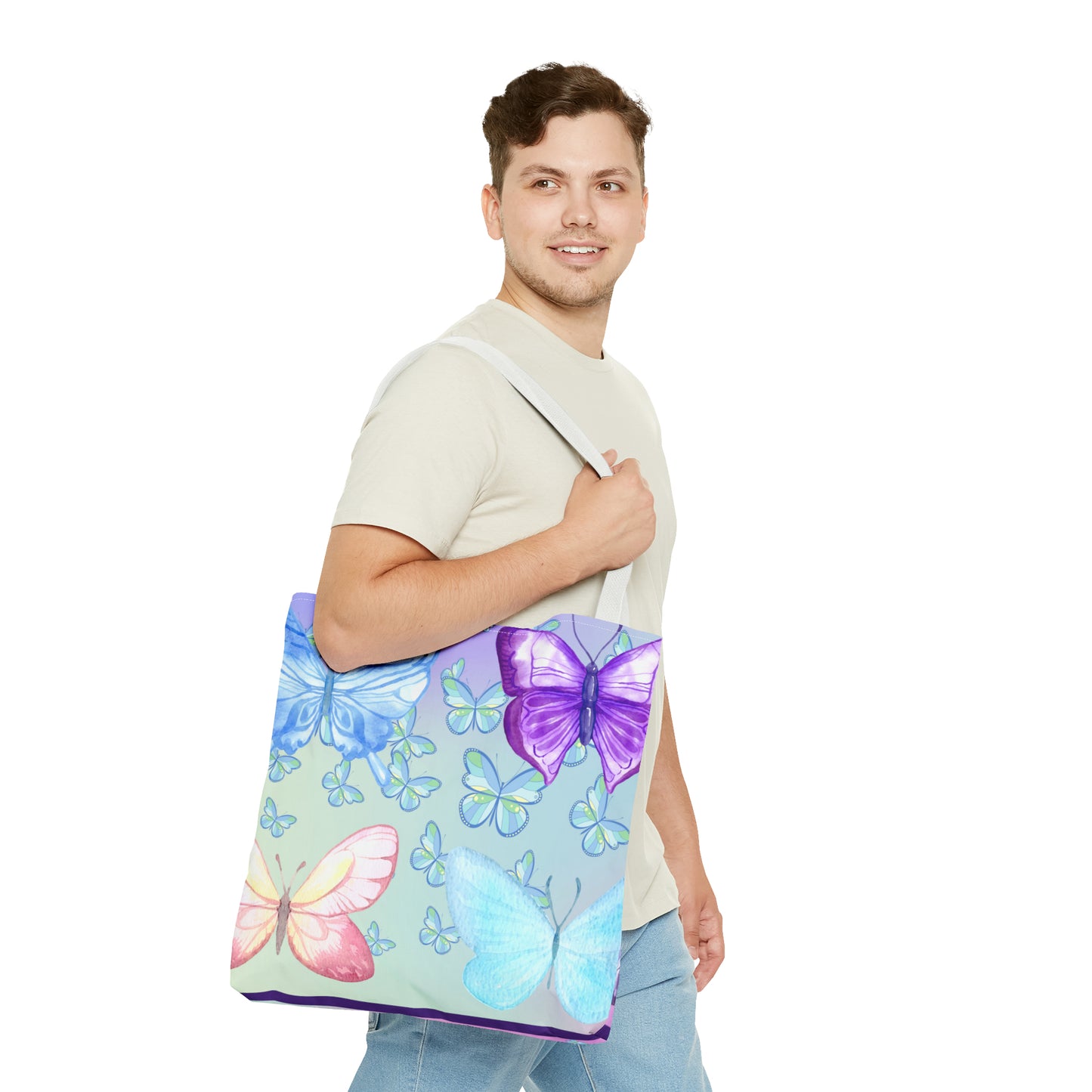 Pastel Butterfly Tote Bag - Soft and Stylish for Every Occasion - Misfit Marketing Design Studios