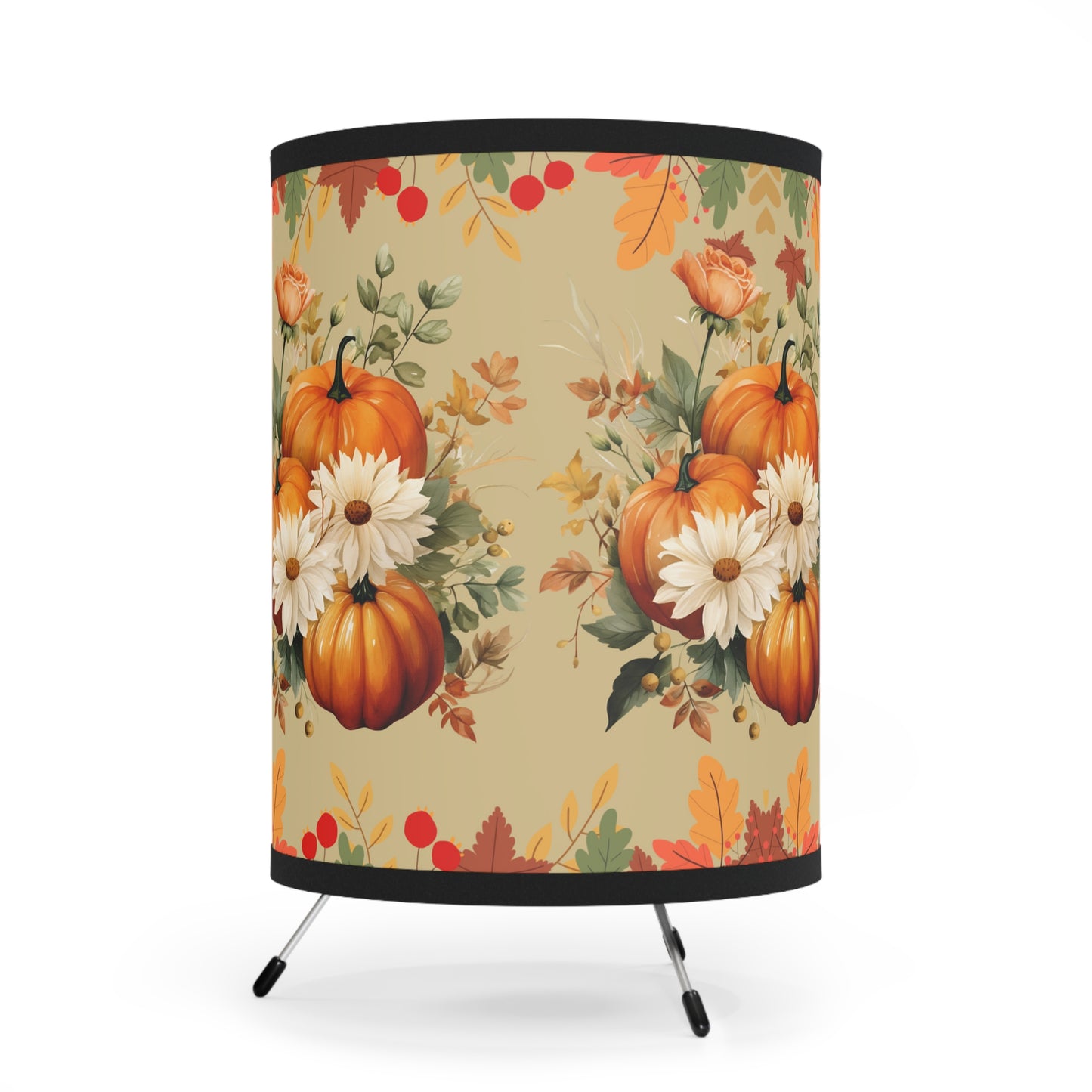 Autumn  Pumpkins Tripod Lamp - Misfit Marketing Design Studios