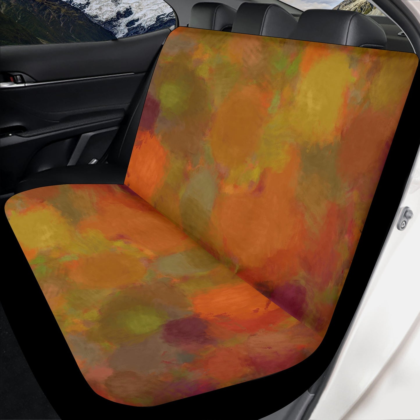 Copper Abstract Car Seat Cover Set - Stylish and Functional Protection for Your Car Seats with Abstract Design - Misfit Marketing Design Studios