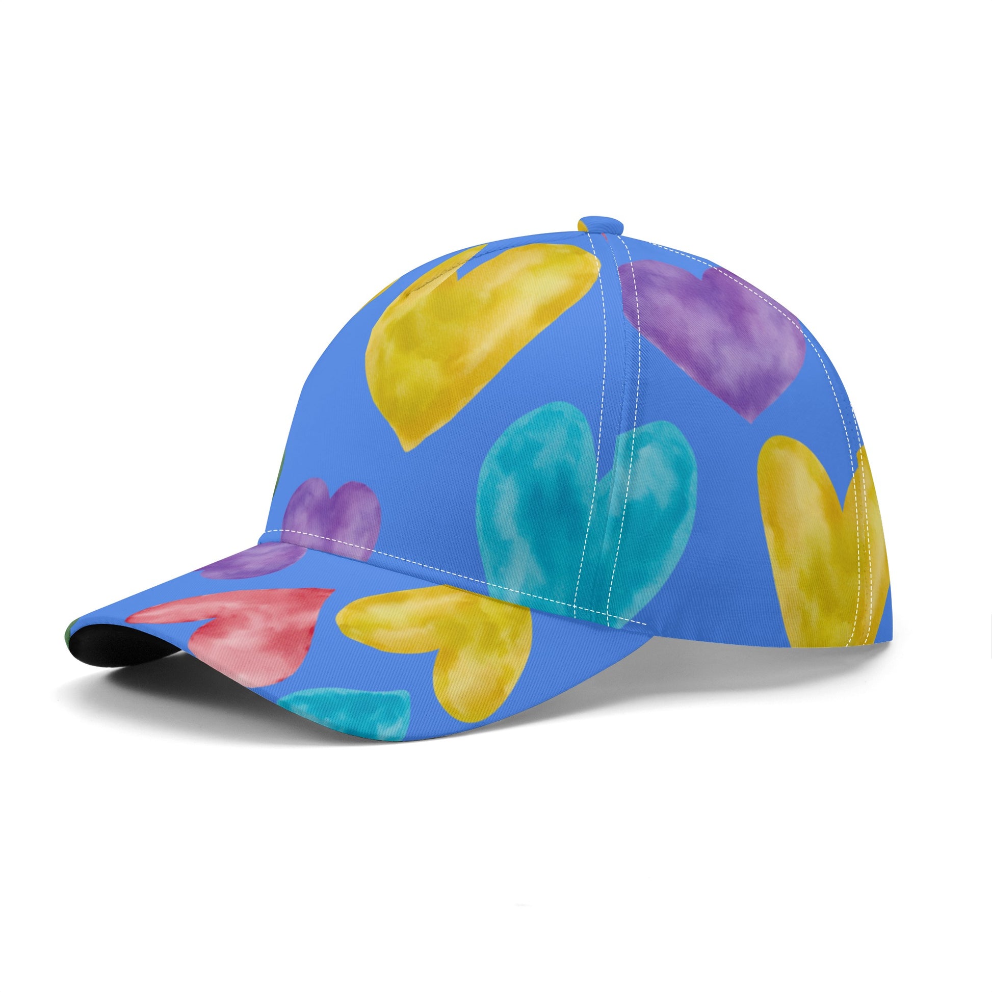 Colorful Hearts Baseball Cap - Misfit Marketing Designs