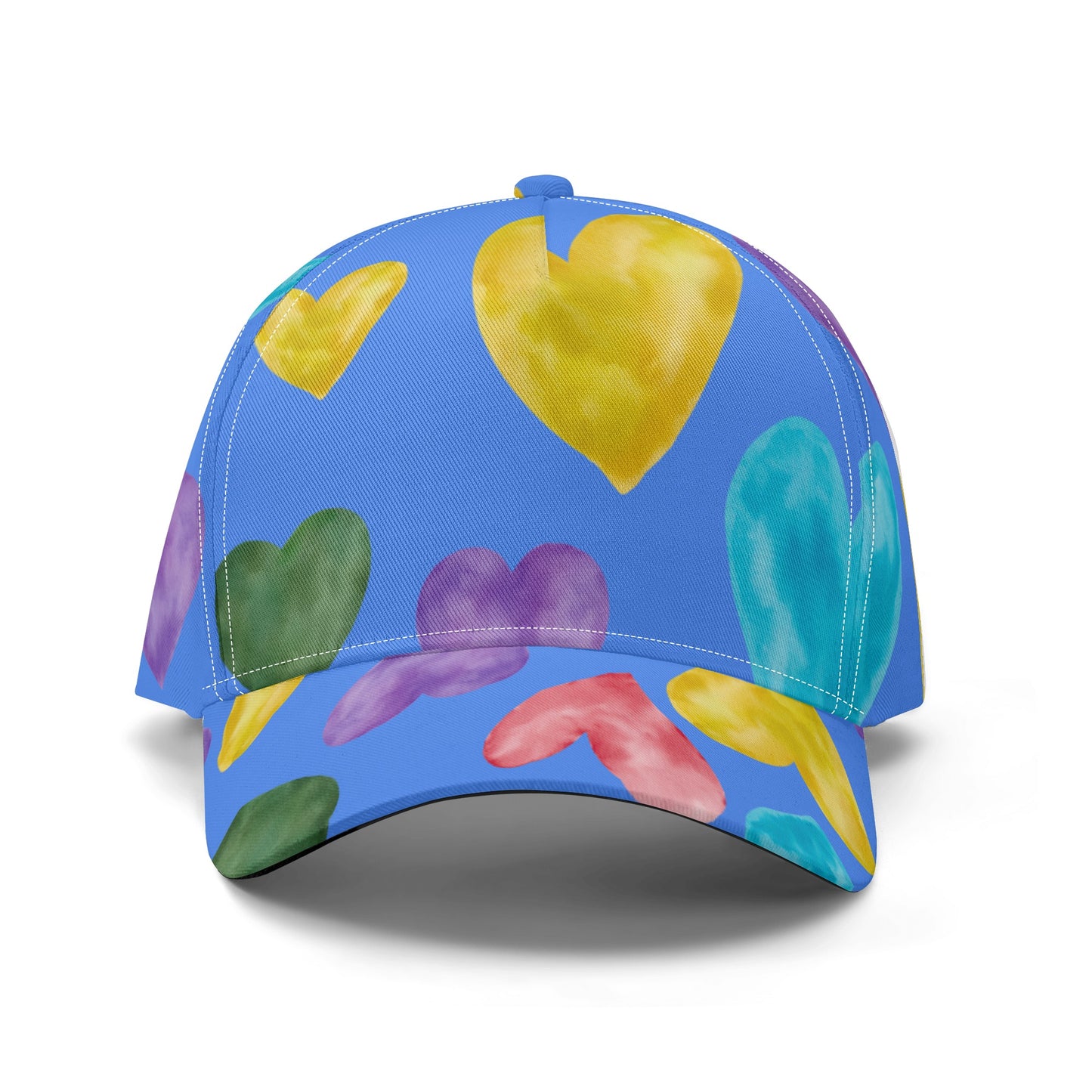 Colorful Hearts Baseball Cap - Misfit Marketing Designs