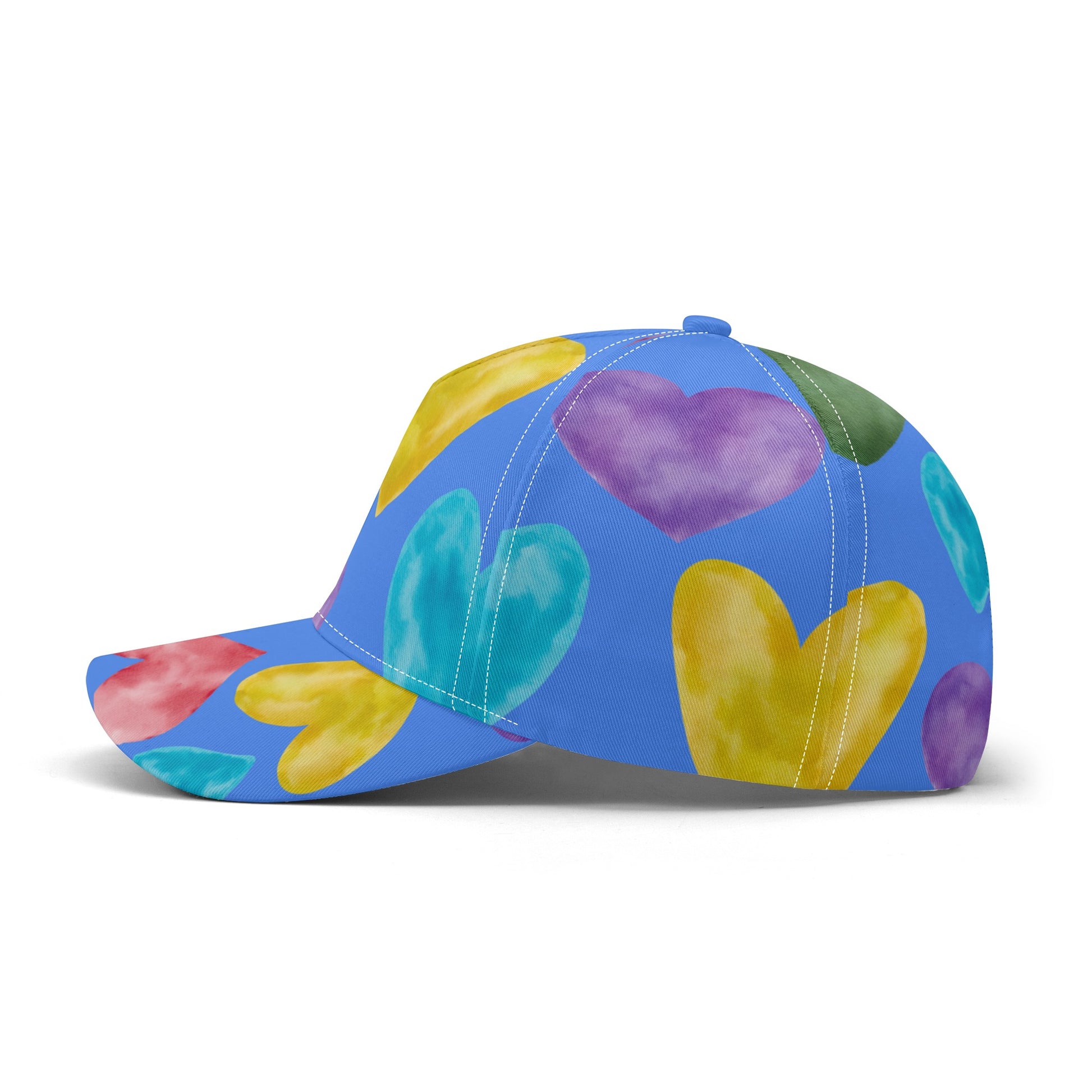 Colorful Hearts Baseball Cap - Misfit Marketing Designs