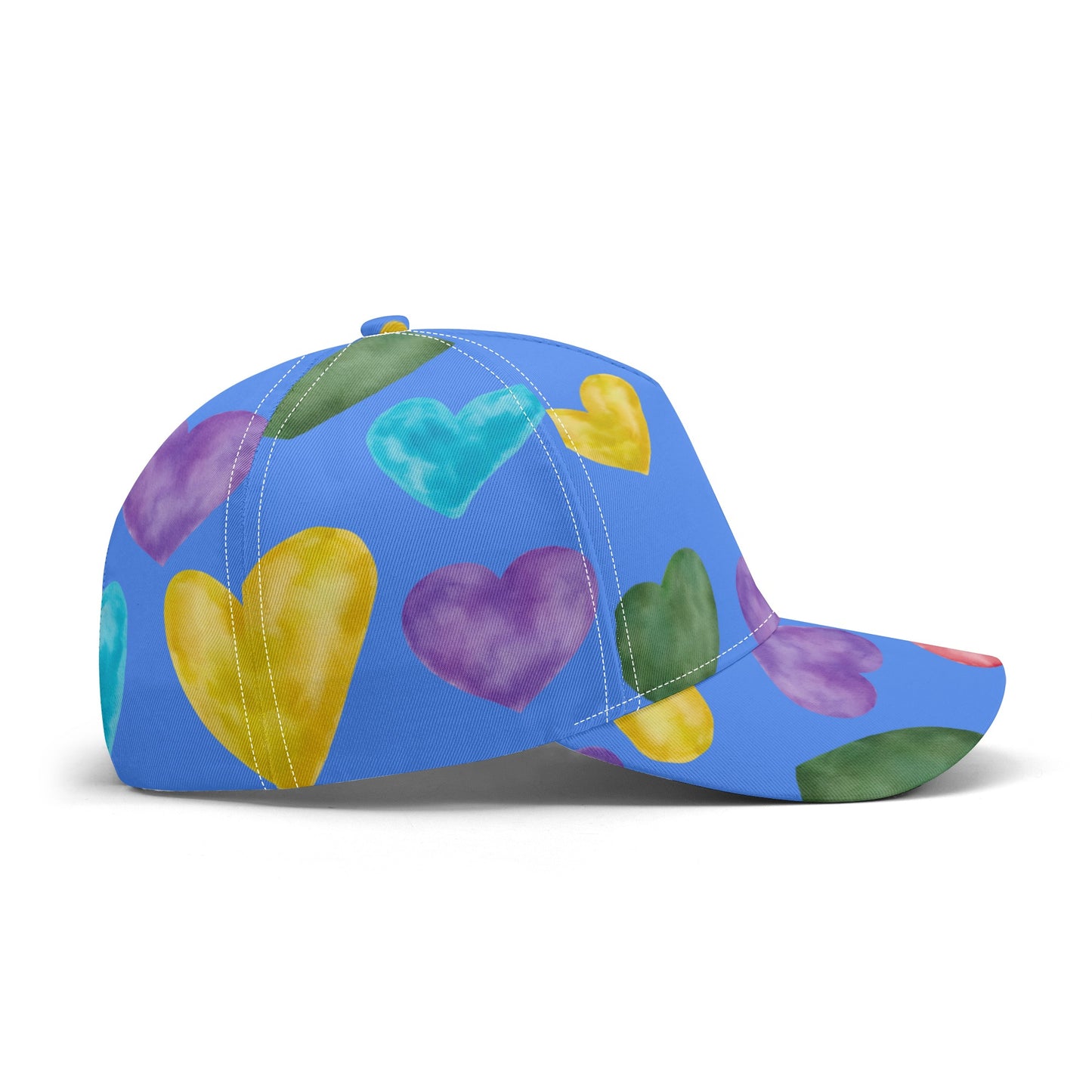 Colorful Hearts Baseball Cap - Misfit Marketing Designs